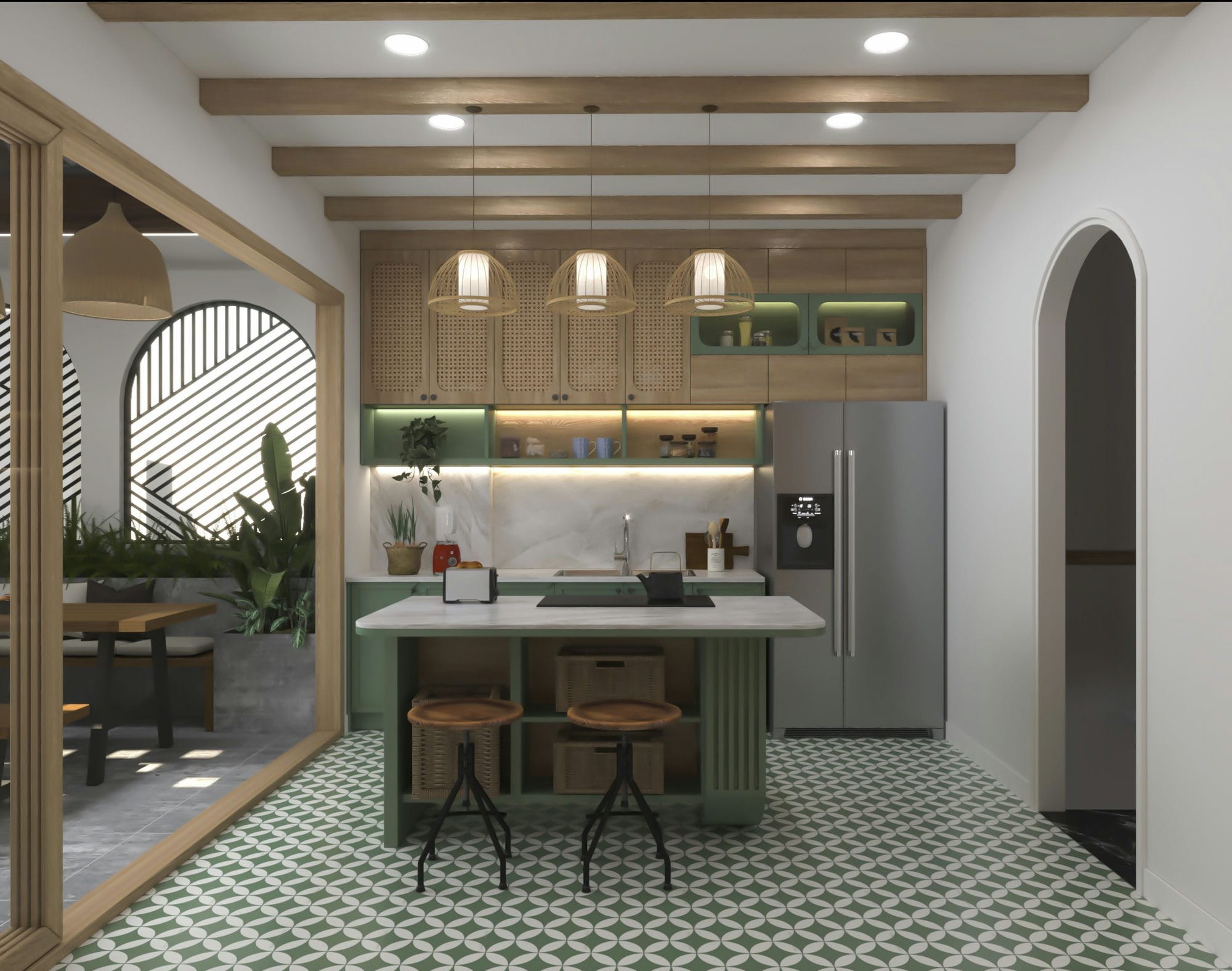 Kitchen 3D Design of Ms. Huong's House | NTDecor