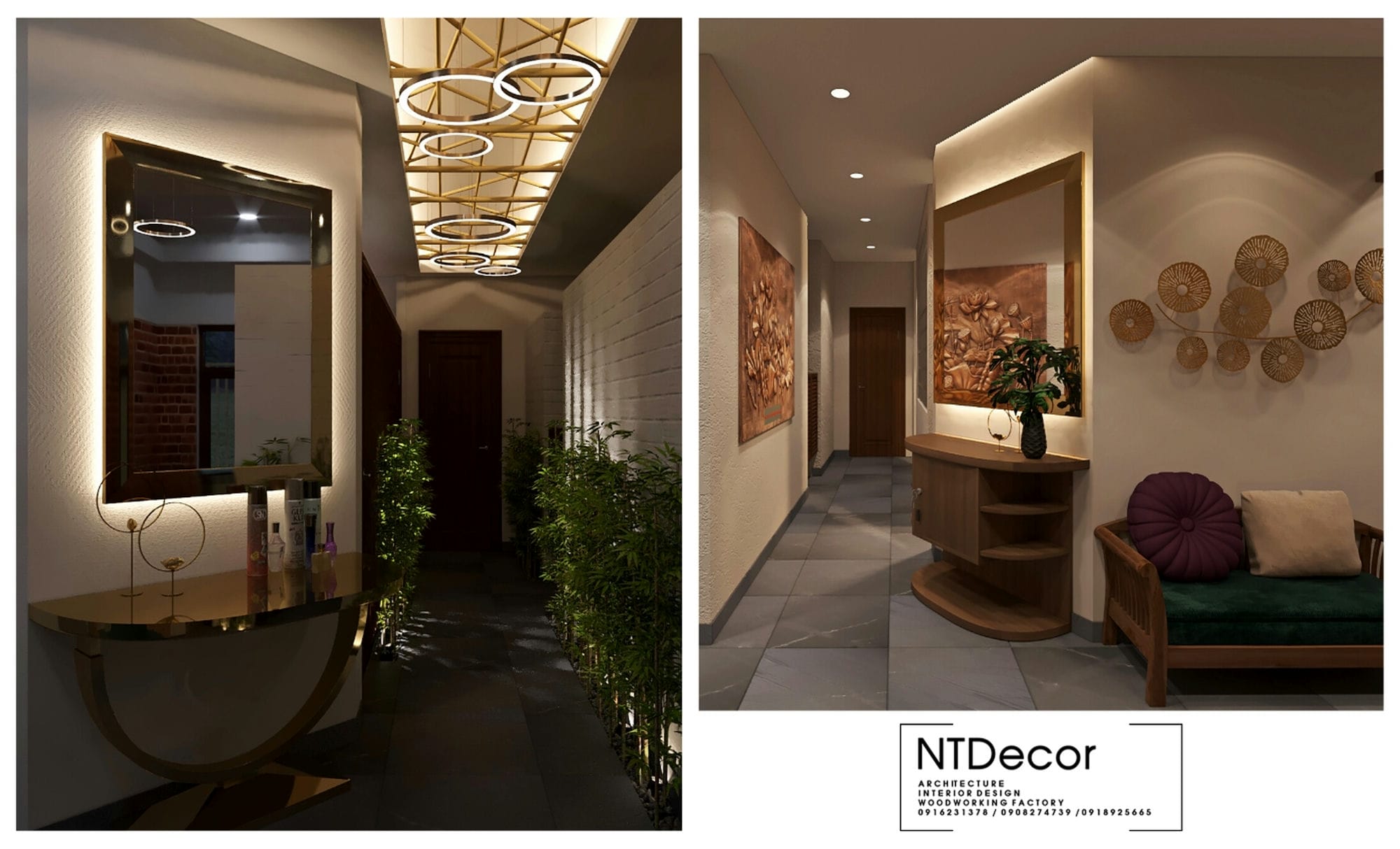 Lobby 3D design of Hong Uyen Skincare Spa | NTDecor