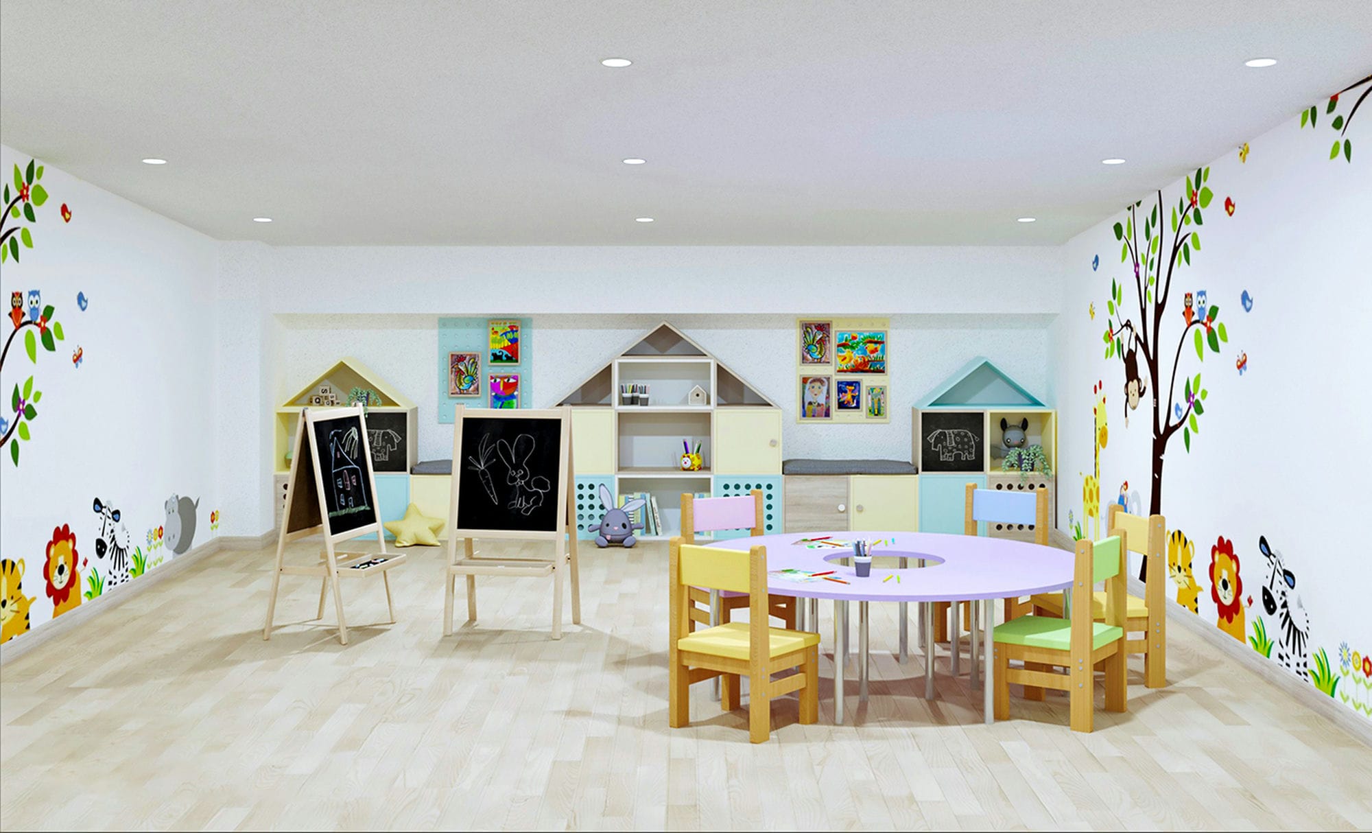 Class room 3D Design of Happy House Preschool
