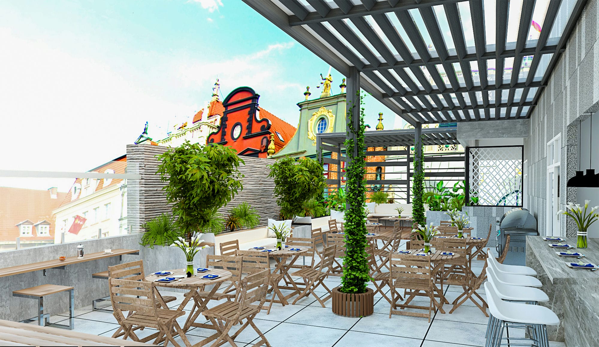 Dining Area 3D Design of Hung Thai Building | NTDecor