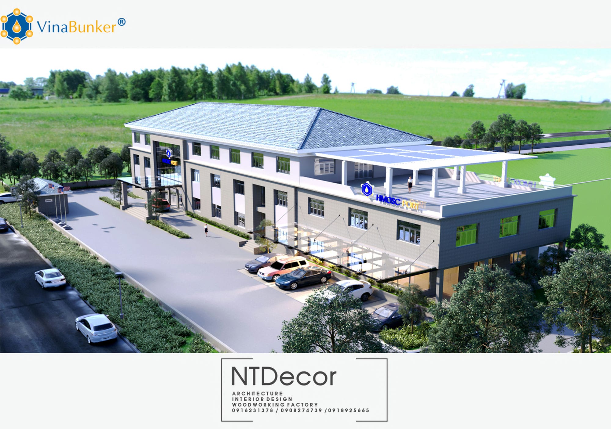 Facade 3D Design of IDC Cai Mep Vina Logistics | NTDecor