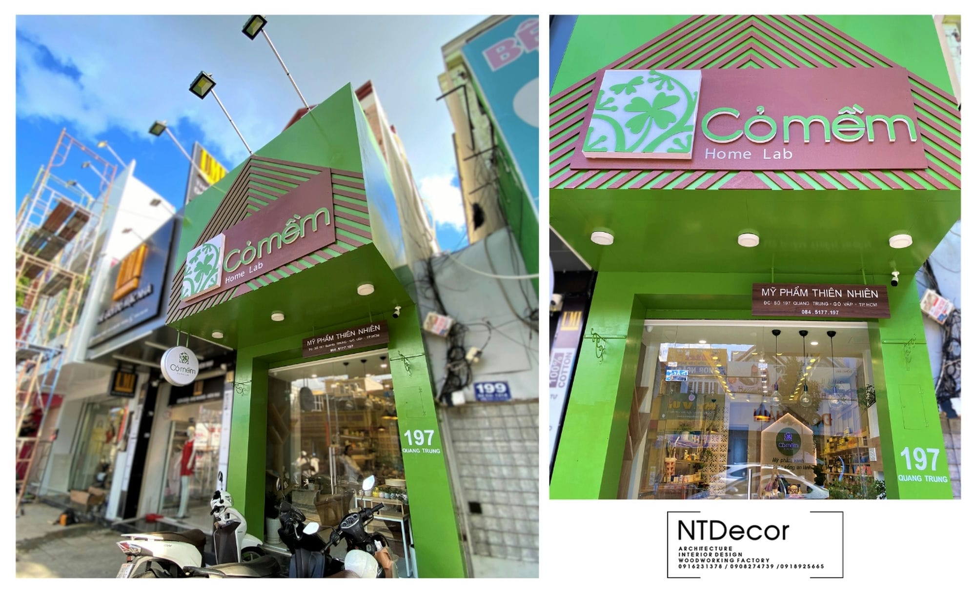 Facade 3D Design of Co Mem Homelab Quang Trung | NTDecor