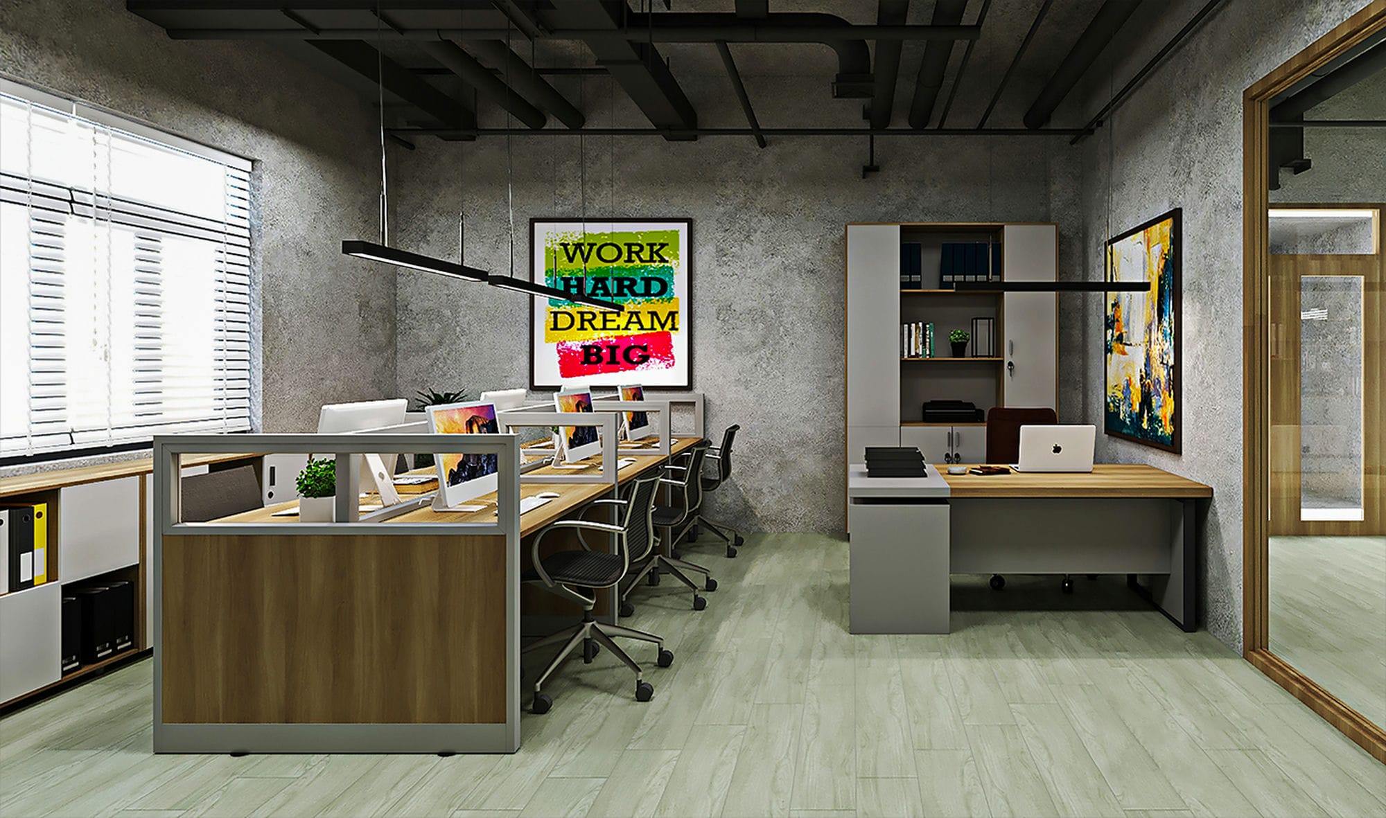 Accounting Room 3D Design of IDC Cai Mep Vina Logistics | NTDecor