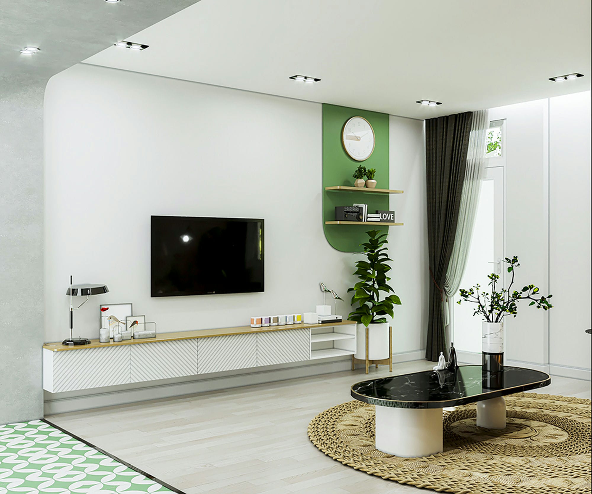Living Room 3D Design of Ms. Huong's House | NTDecor