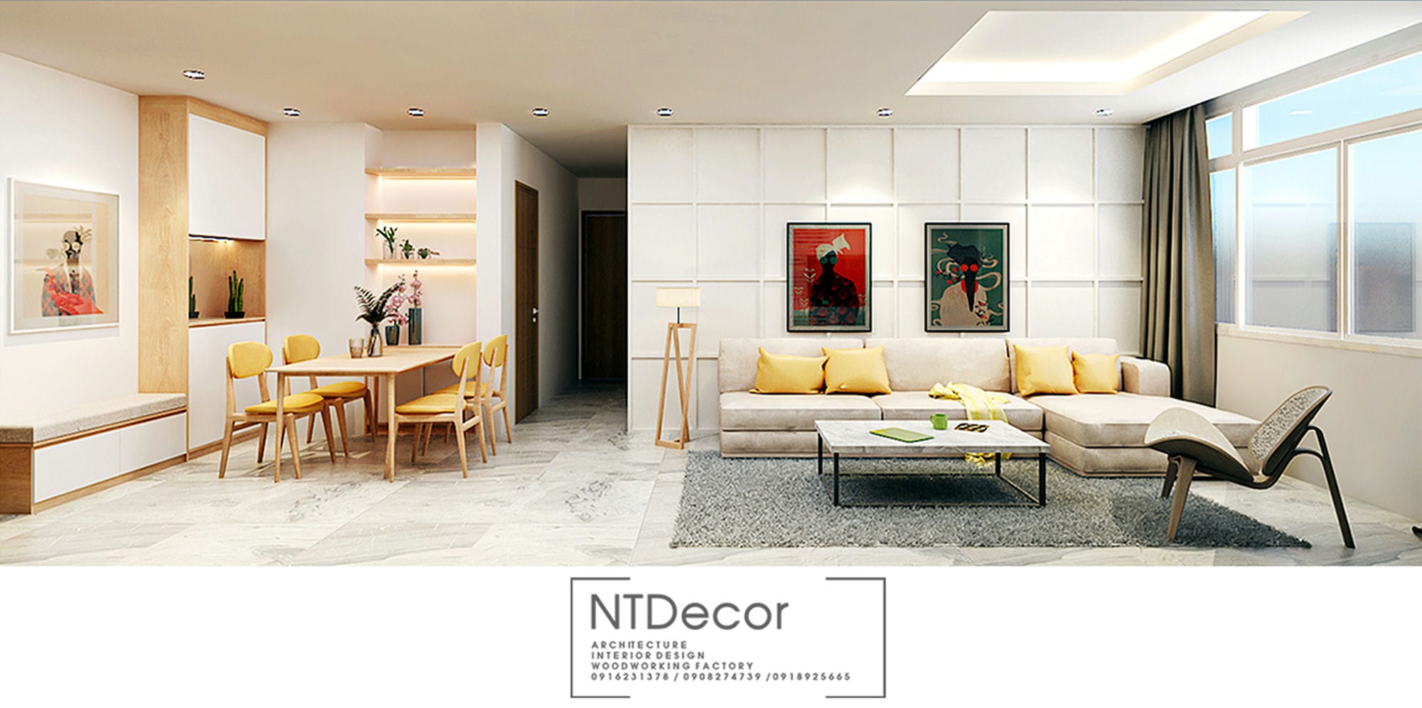 Living room 3D Design of Petro LandMark Apartment | NTDecor