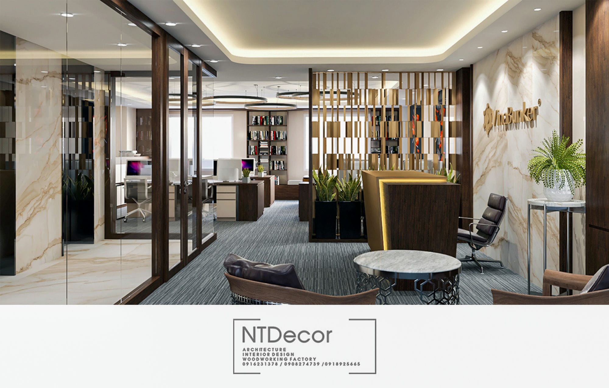 Reception 3D Design of Hung Thai Building | NTDecor