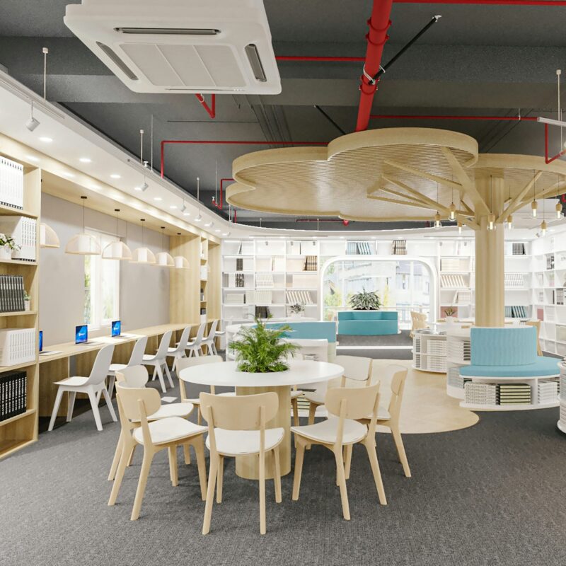 Avatar 3D Design of Korean Global School Library | NTDecor