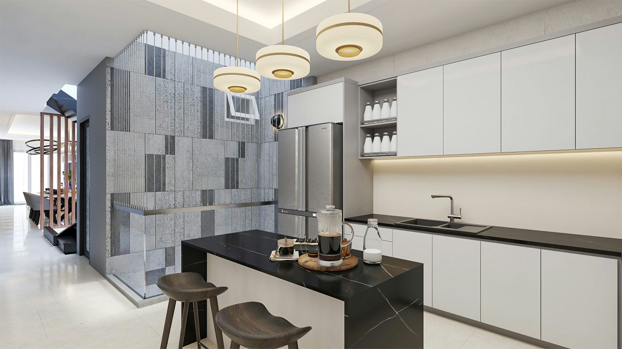 Kitchen 3D Design of Ms. Thao's House | NTDecor
