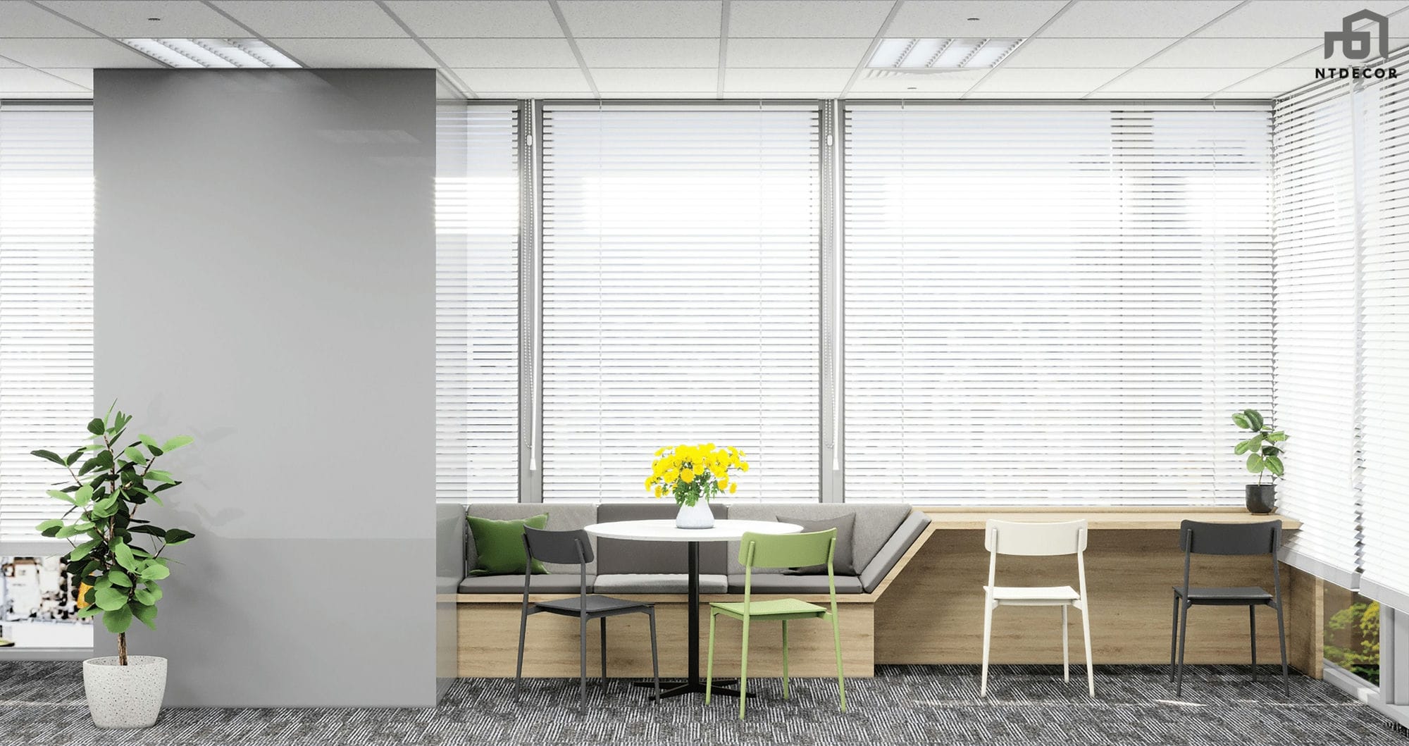 Working Area 3D Design of Lazada Office | NTDecor