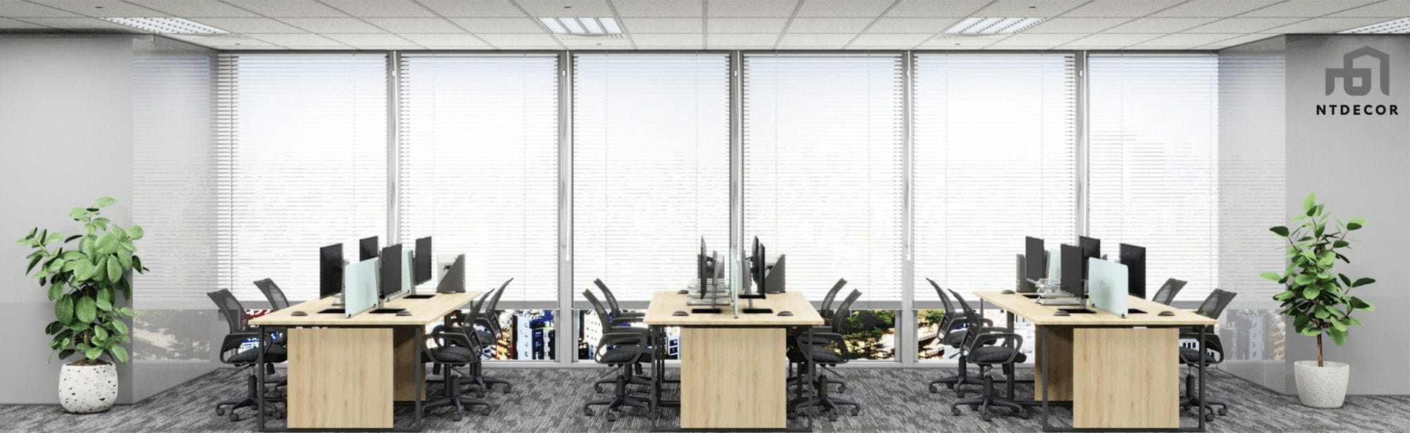 Working Area 3D Design of Lazada Office | NTDecor