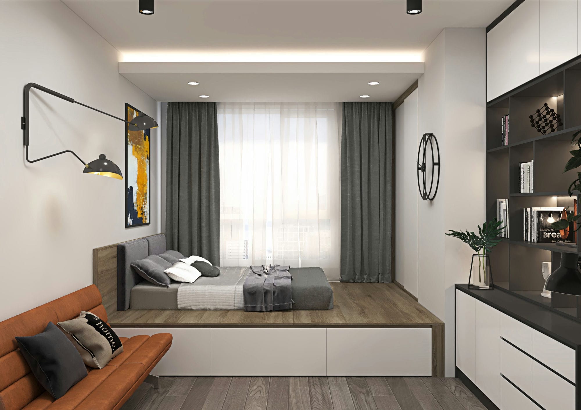 Master Bedroom 3D Design of The Manor Apartment | NTDecor