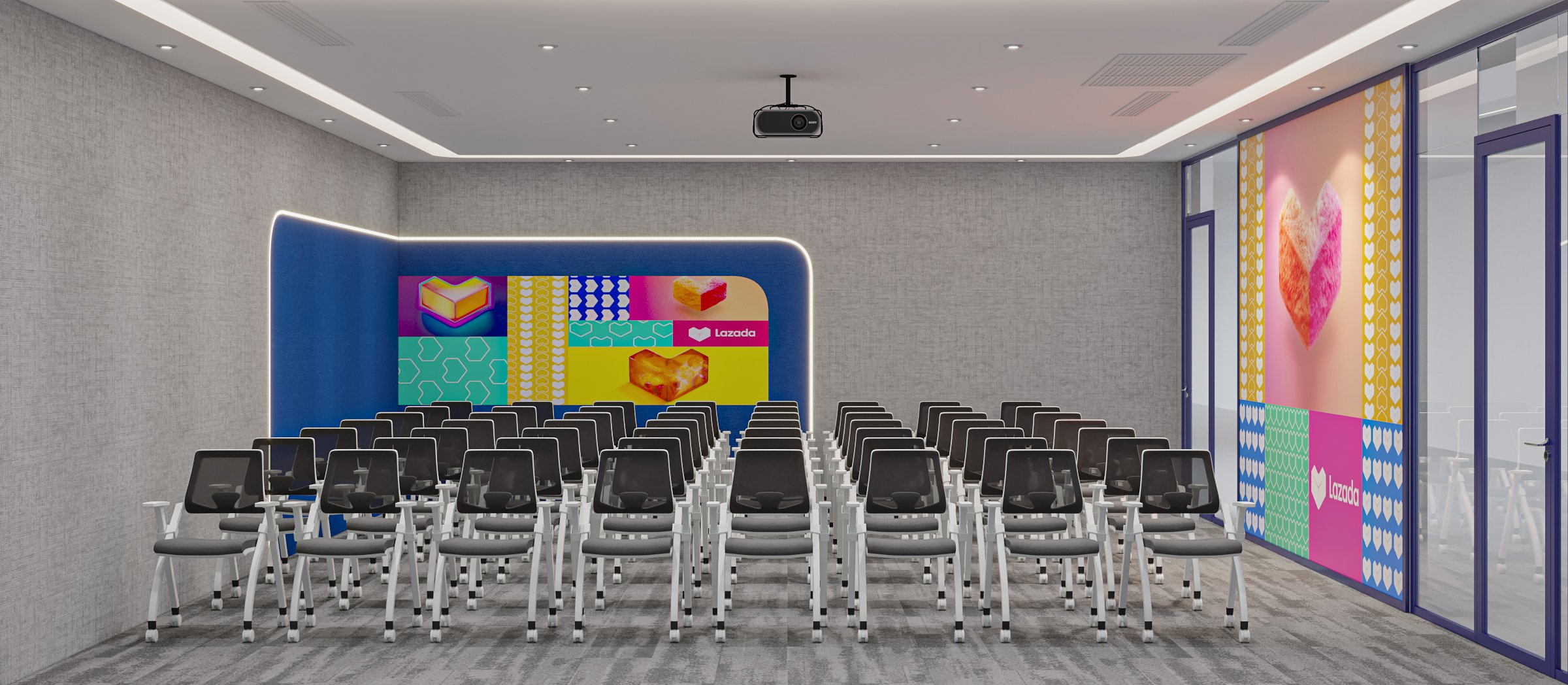 Iris Meeting Room 3D Design of Lazada Office | NTDecor