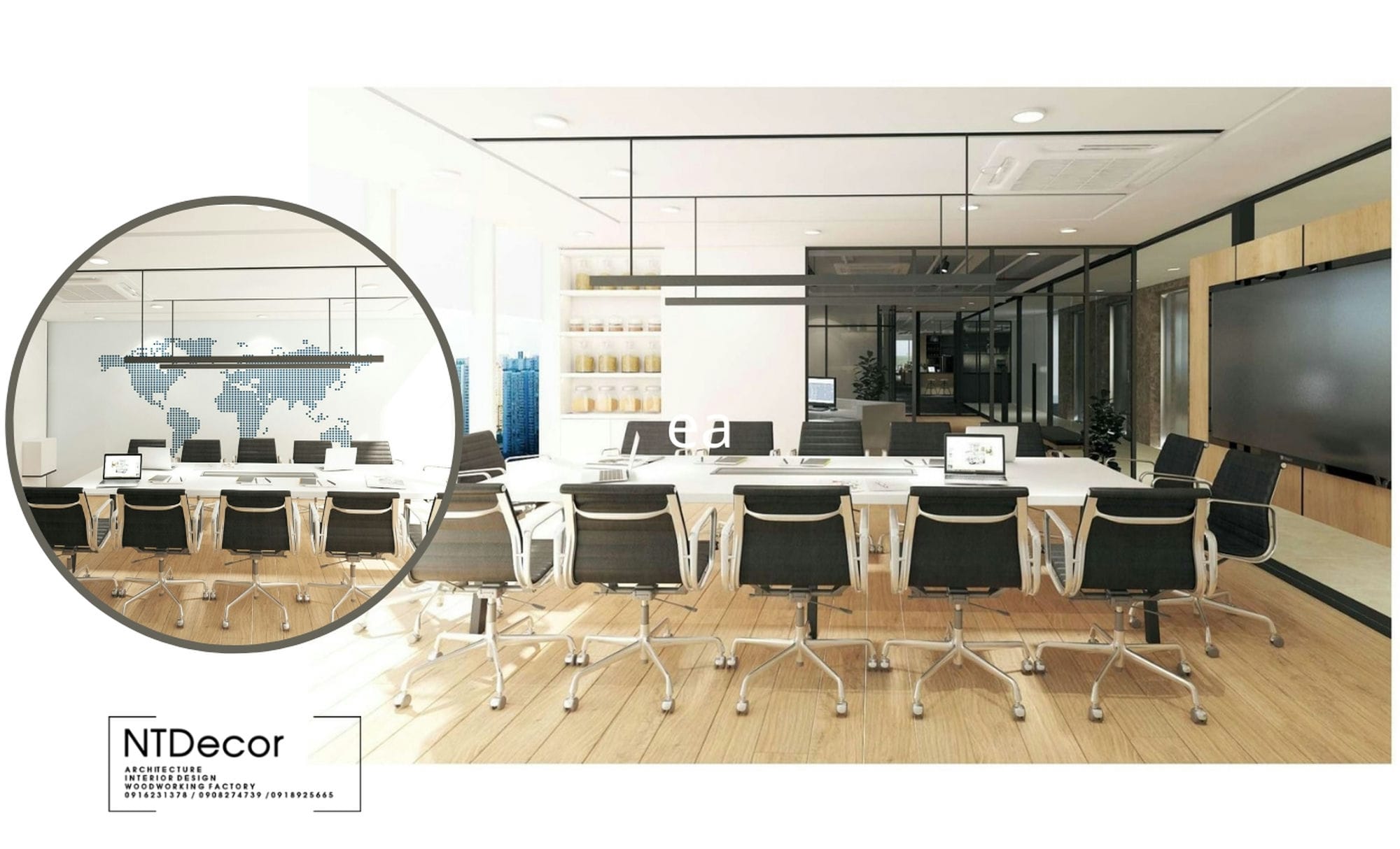 Meeting Room 3D Design of Uniexport Office | NTDecor
