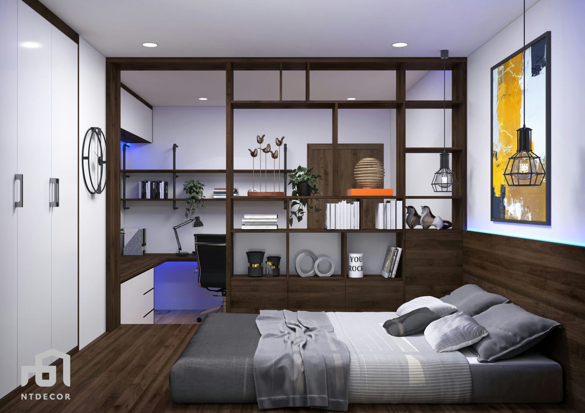 Bedroom 3D Design of The Manor Apartment | NTDecor