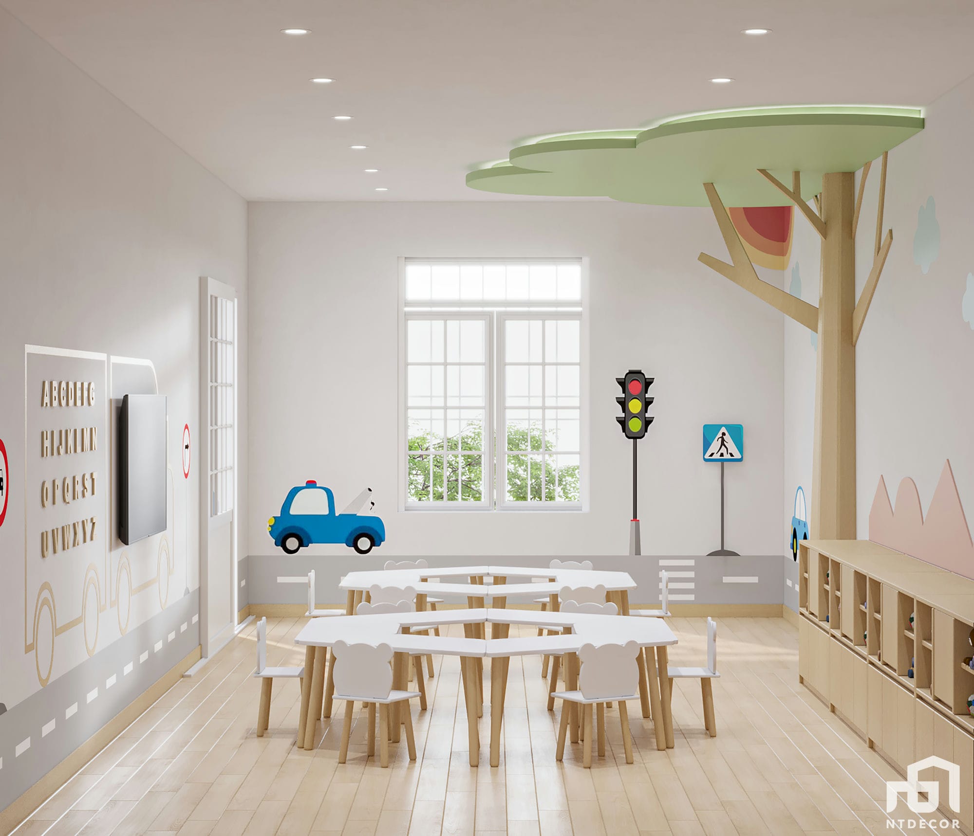 Classroom 3D Design of Happy House Kindergarten | NTDecor