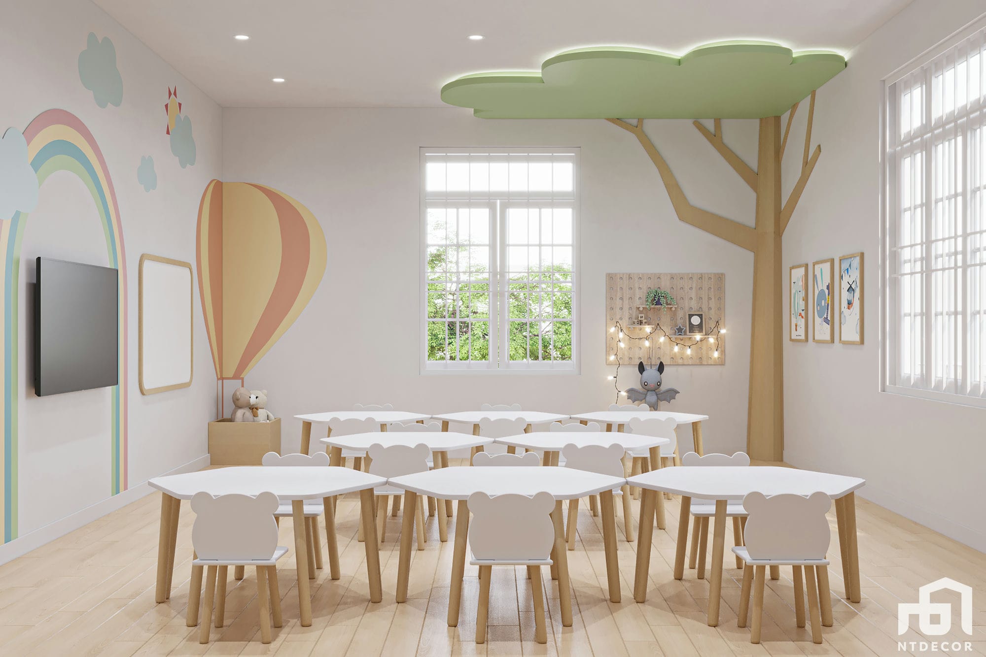 Classroom 3D Design of Happy House Kindergarten | NTDecor
