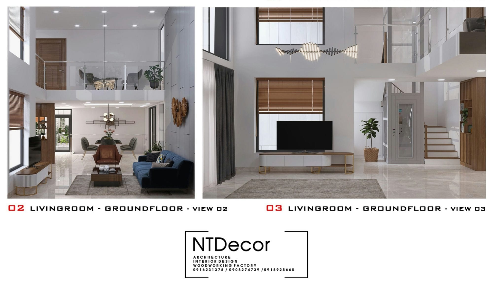 Living Room 3D Design of Mr. Toan's Villa | NTDecor