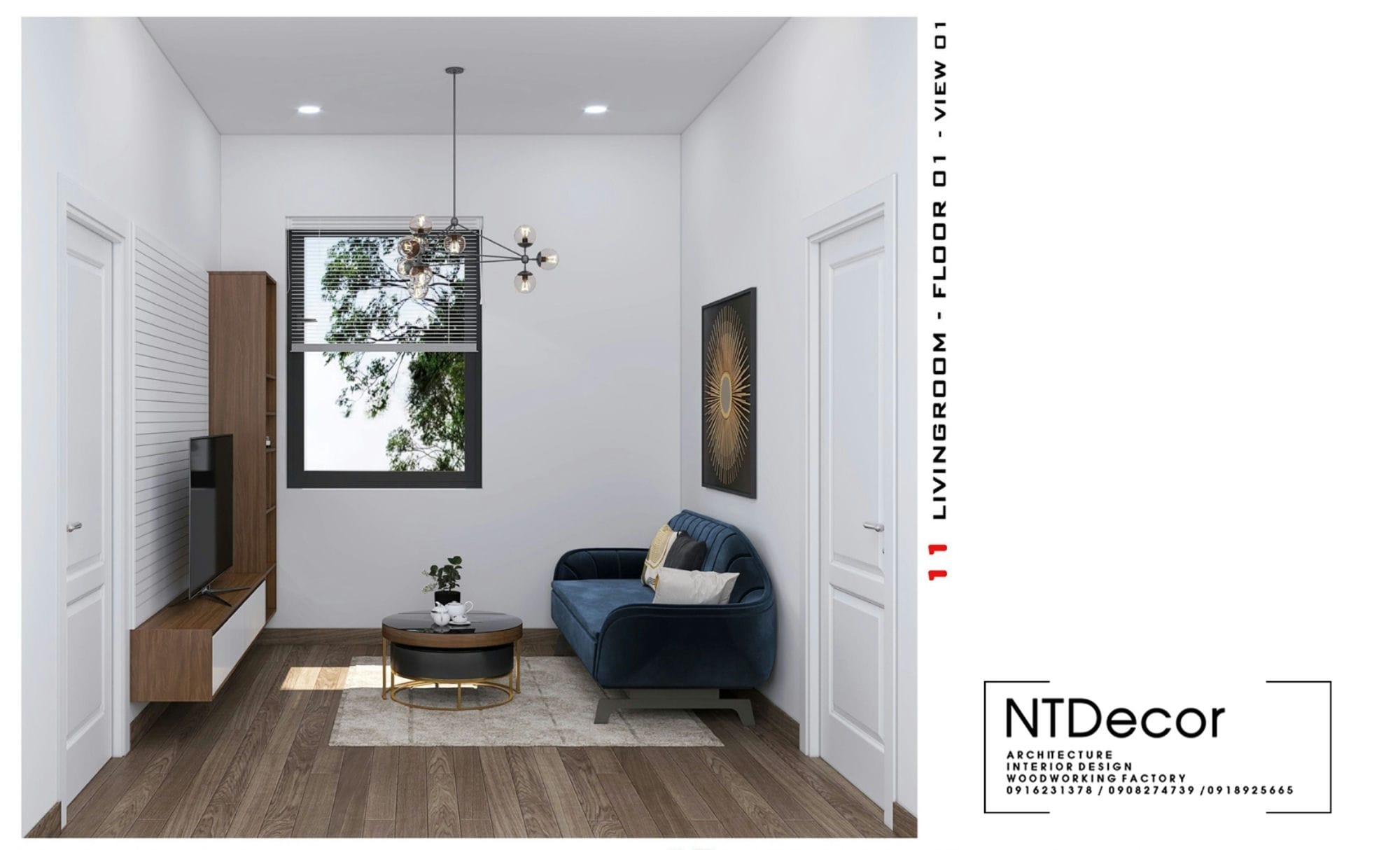 Living Room 3D Design of Mr. Toan's Villa | NTDecor