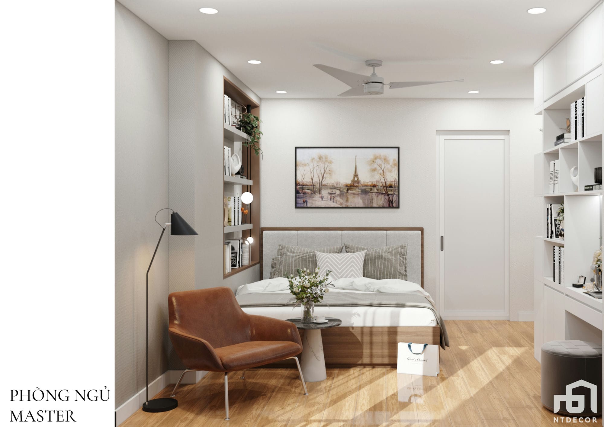 Master Bedroom 3D Design of The Rubyland Apartment | NTDecor