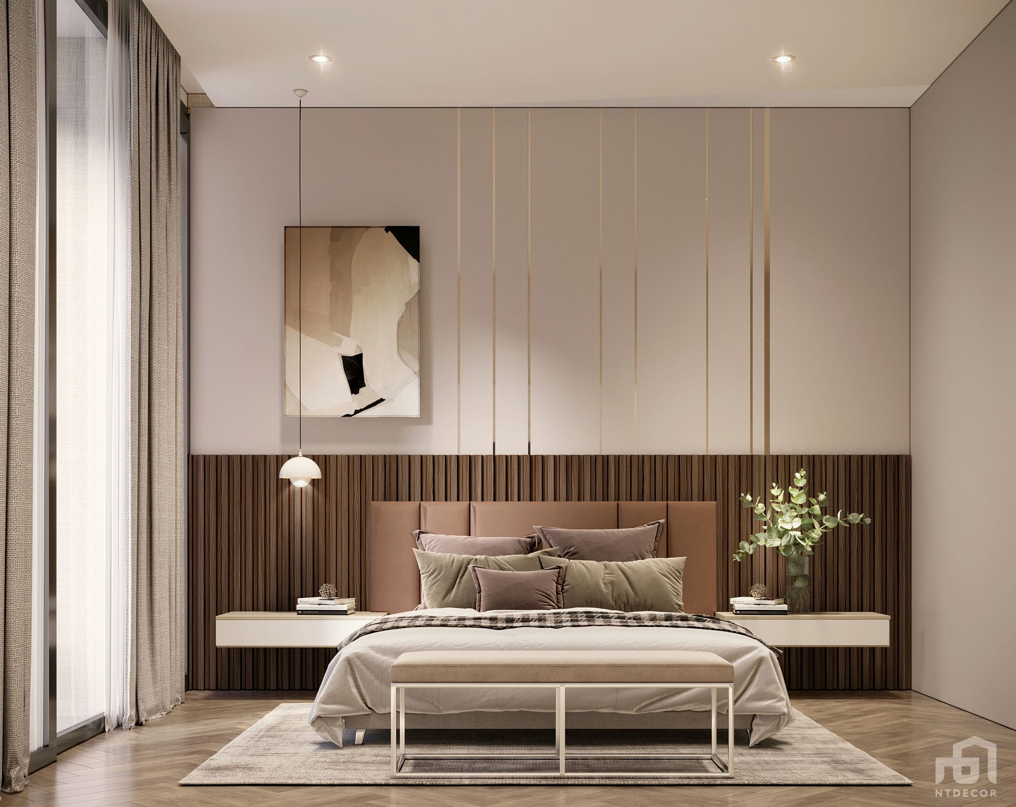 Bedroom 3D Design of Kim Beauty Center | NTDecor