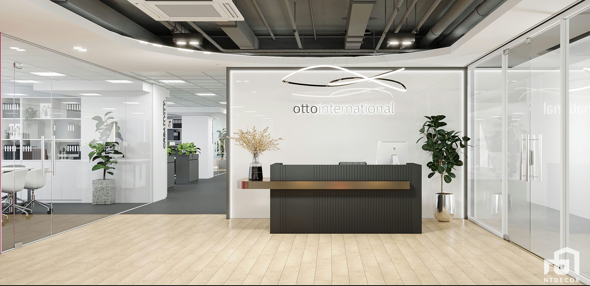 Reception 3D Design of Melcosa Office | NTDecor