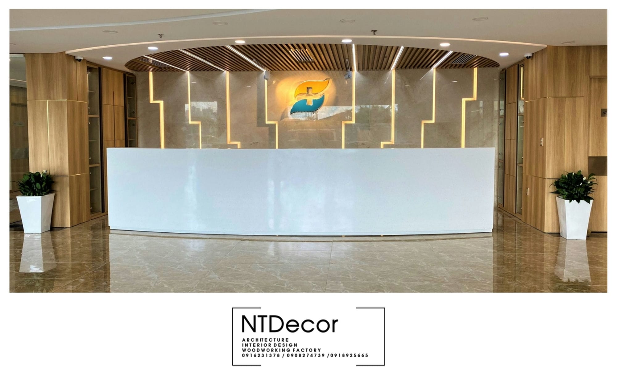Reception 3D Design of Timec Hospital | NTDecor