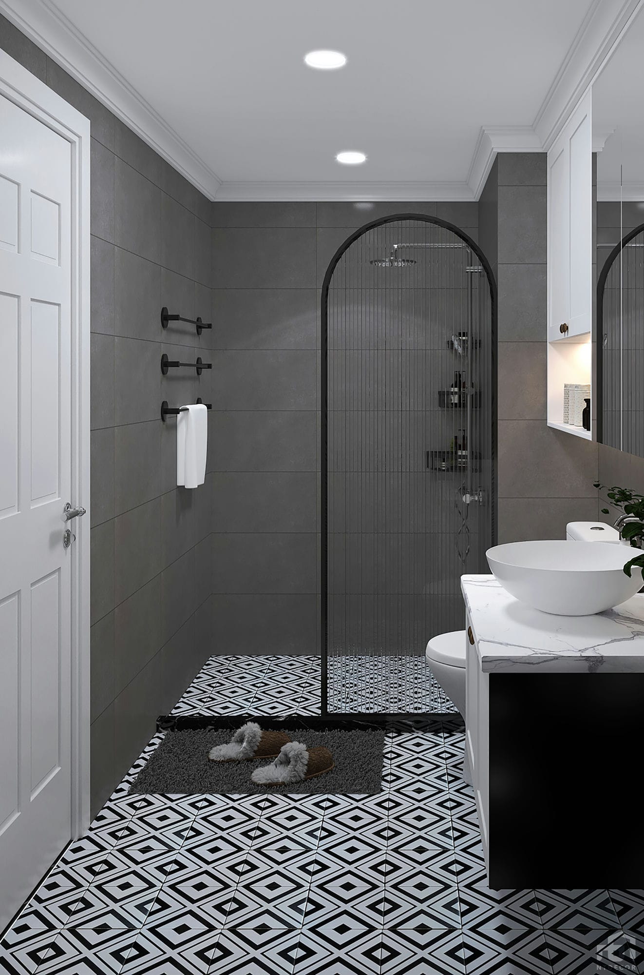 Toilet 3D Design of Kingston Residence Apartment | NTDecor