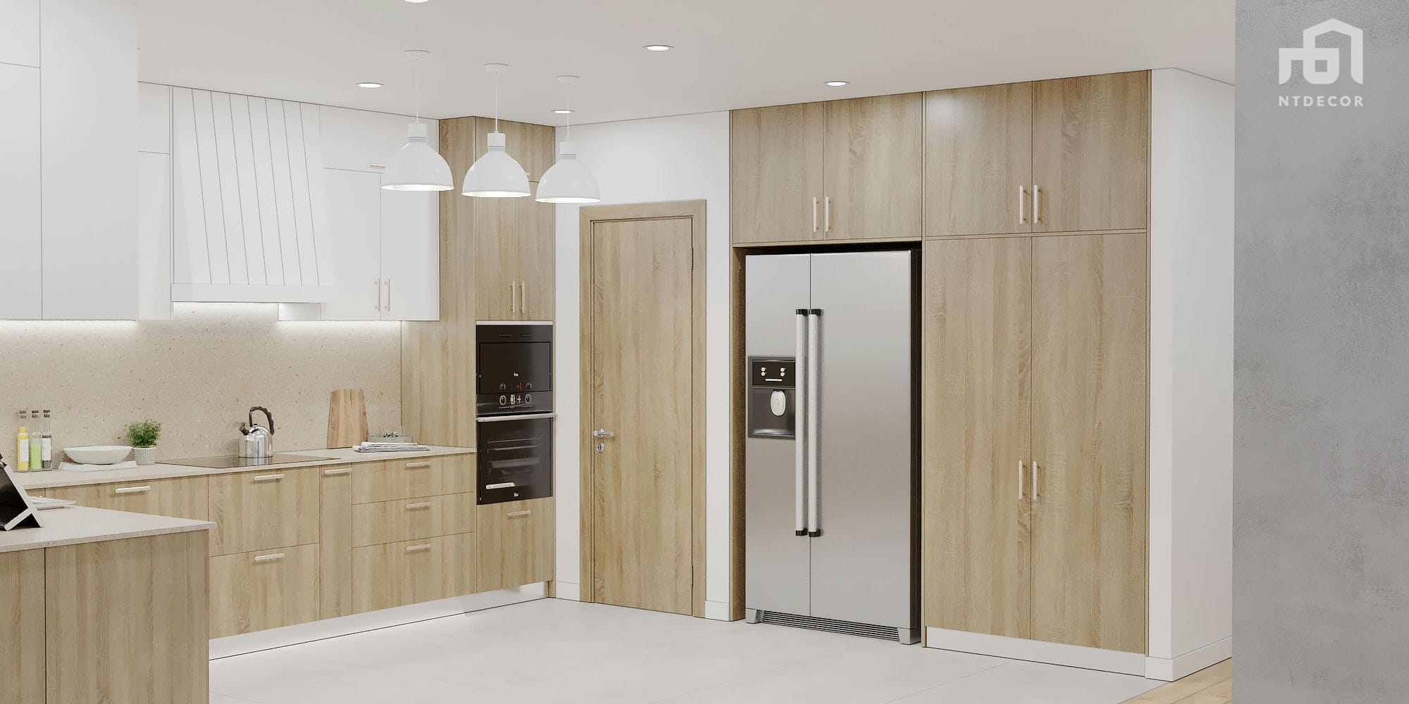 Kitchen 3D Design of The Manor Apartment | NTDecor