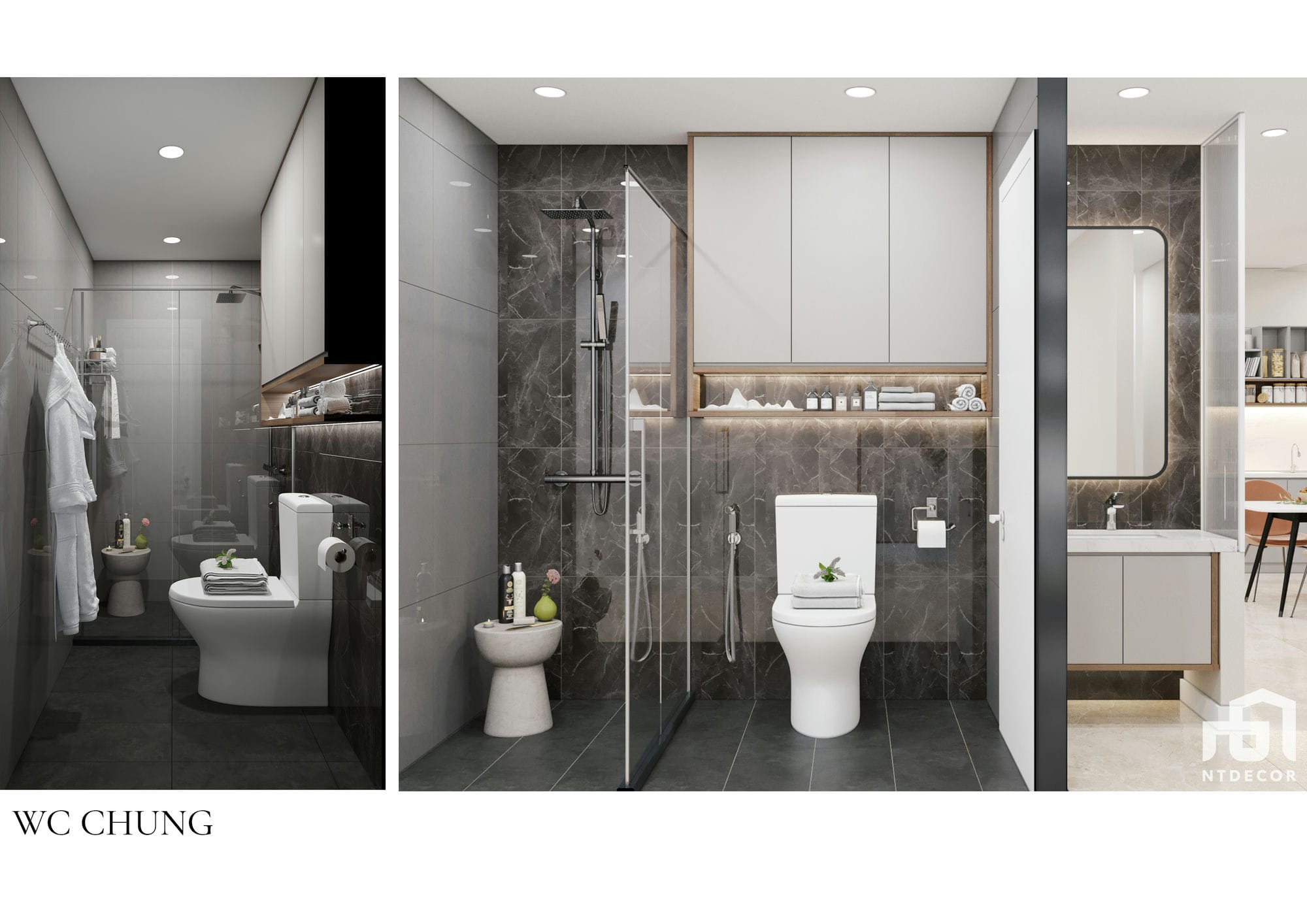 WC 3D Design of The Rubyland Apartment | NTDecor