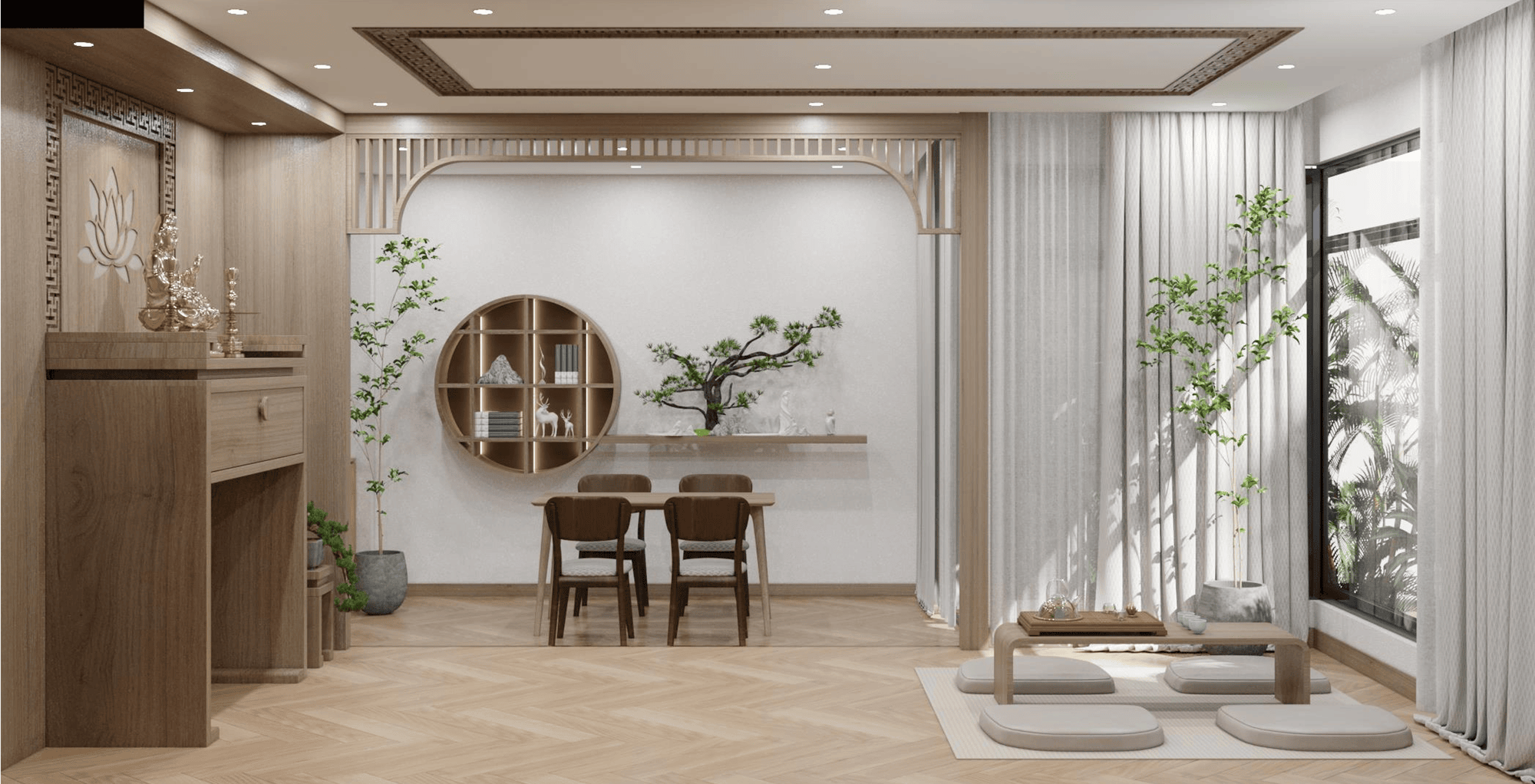 Altar Room 3D design of The Huy's House | NTDecor