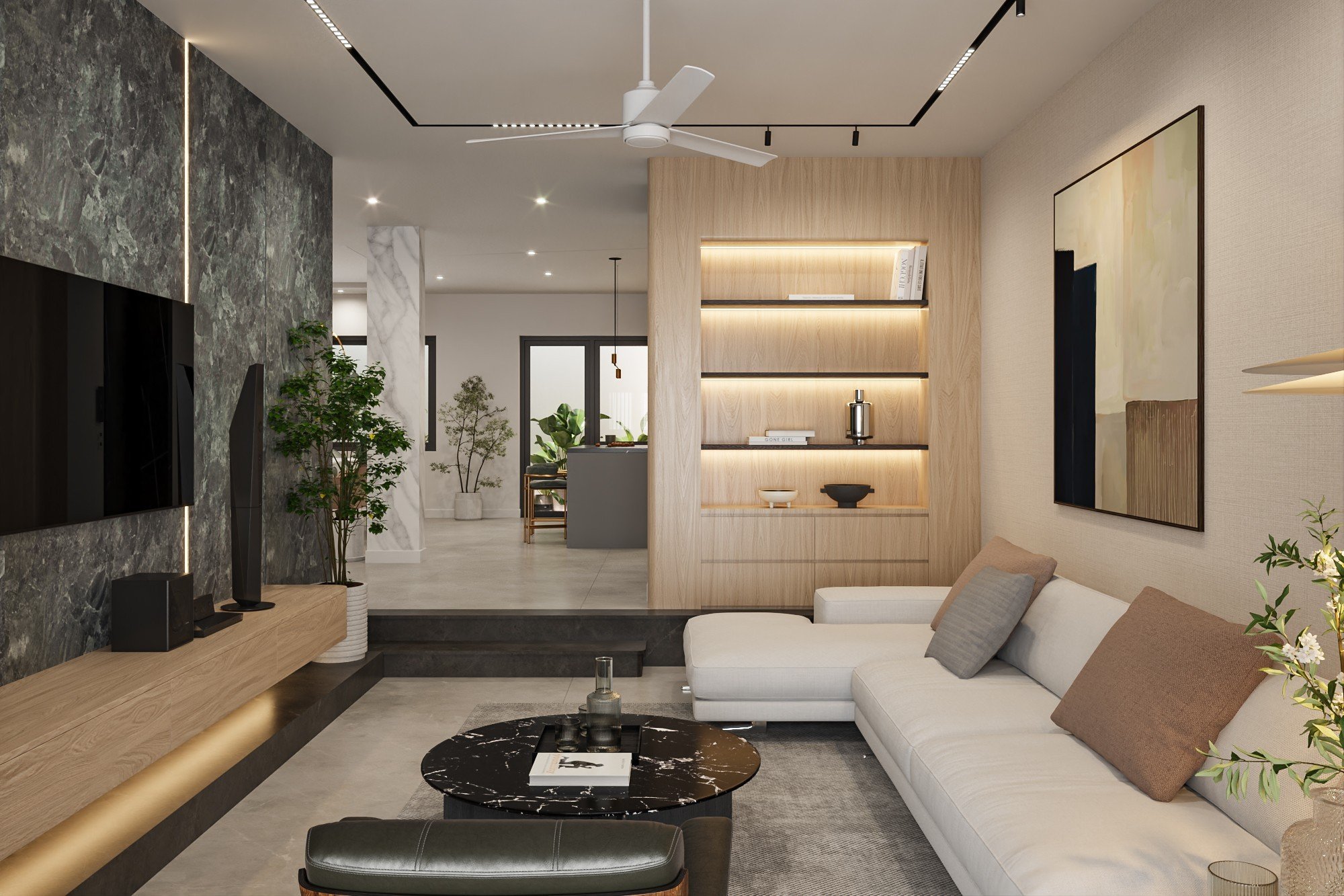 Living Room 3D design of Hieu Hang's House | NTDecor