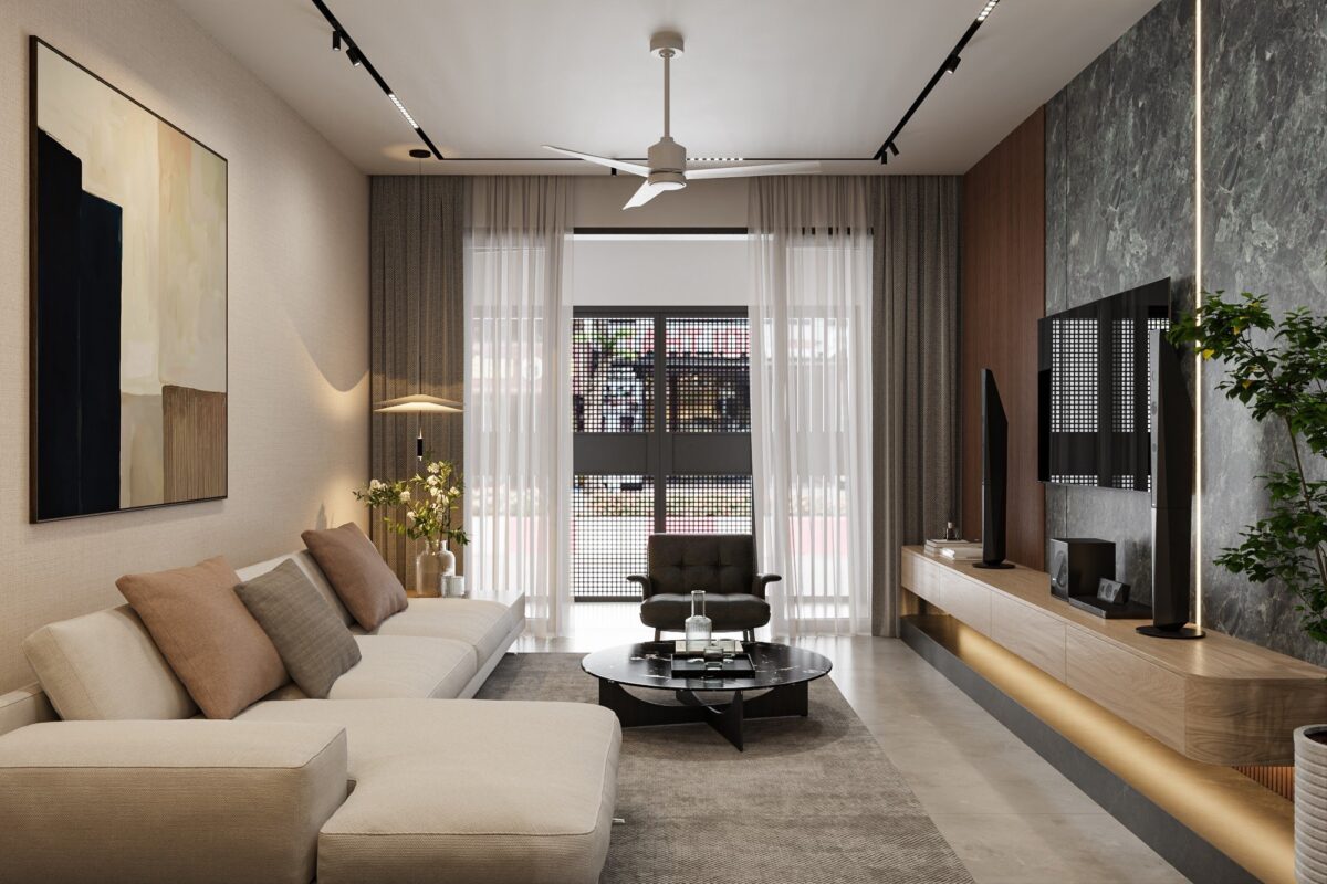 WC 3D Design of Hieu Hang's House Interior Design Modern Style