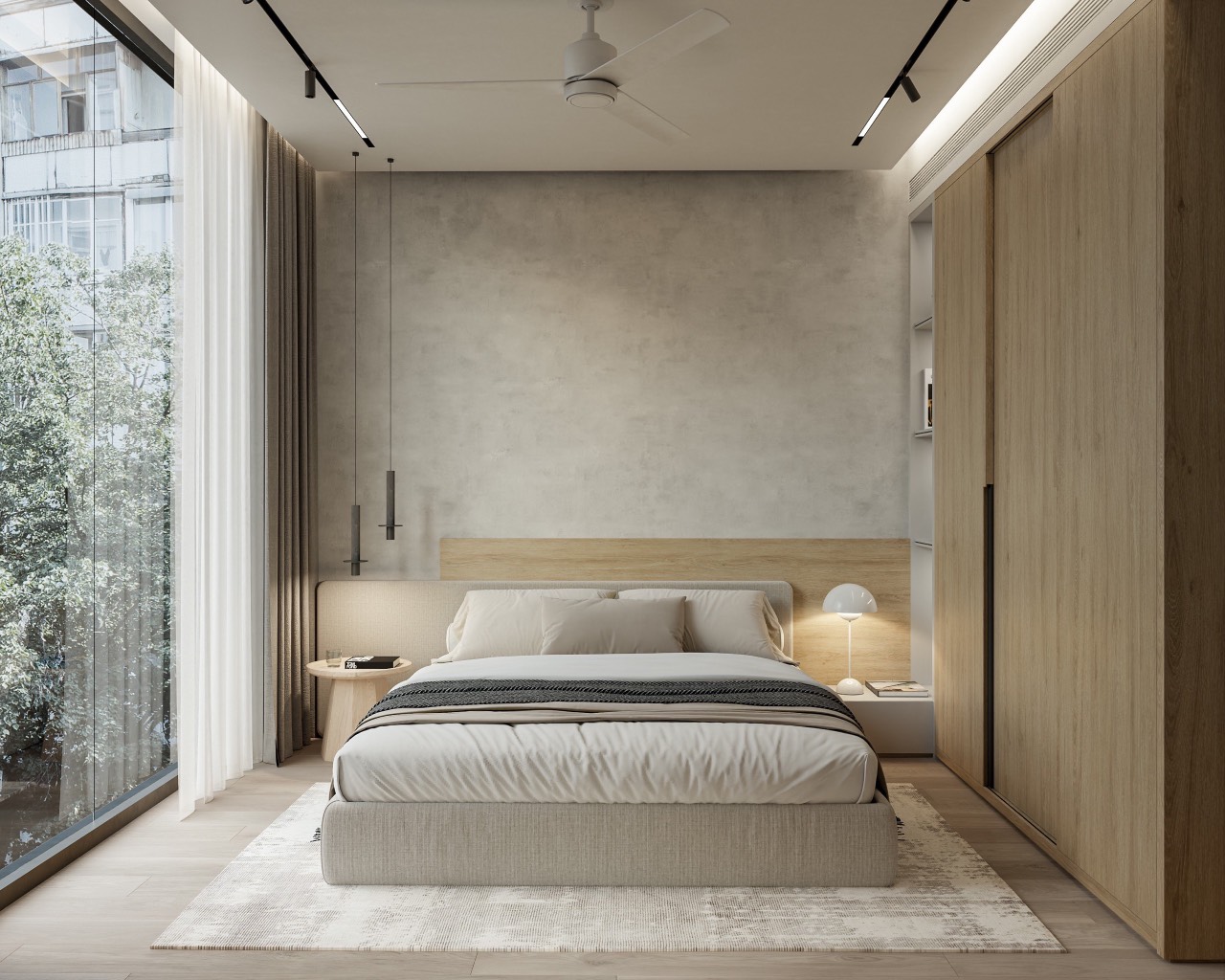 Bedroom 3D Design of Gia Khang Villa Interior Design Modern Style | NTDecor