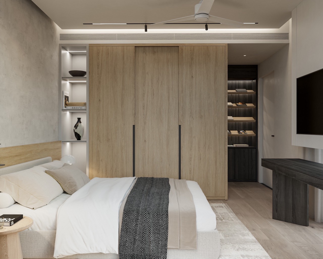 Bedroom 3D Design of Gia Khang Villa Interior Design Modern Style | NTDecor