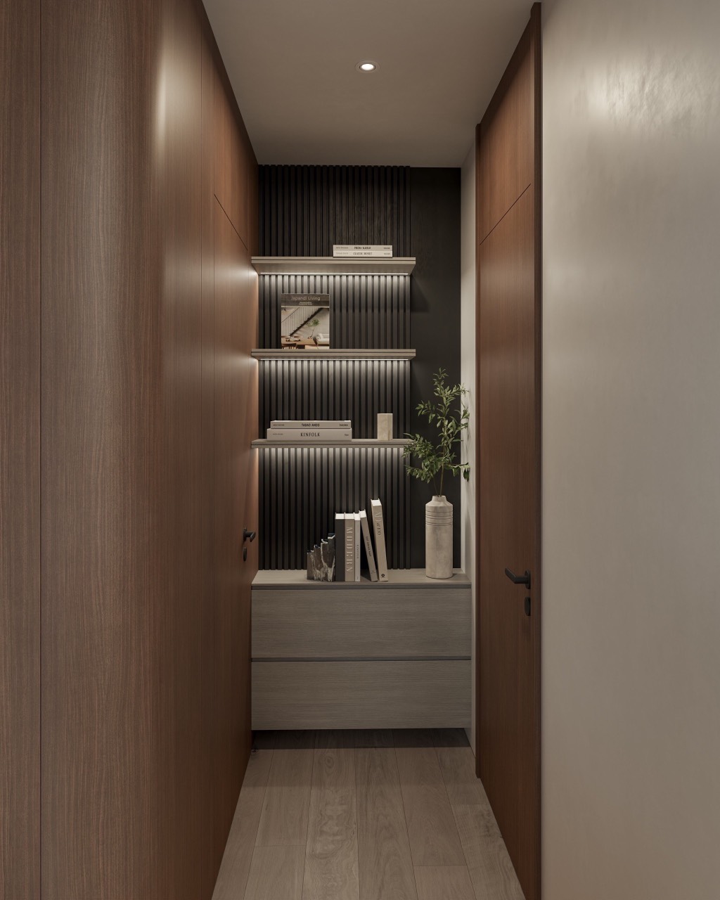Dressing Room 3D Design of Gia Khang Villa Interior Design Modern Style | NTDecor