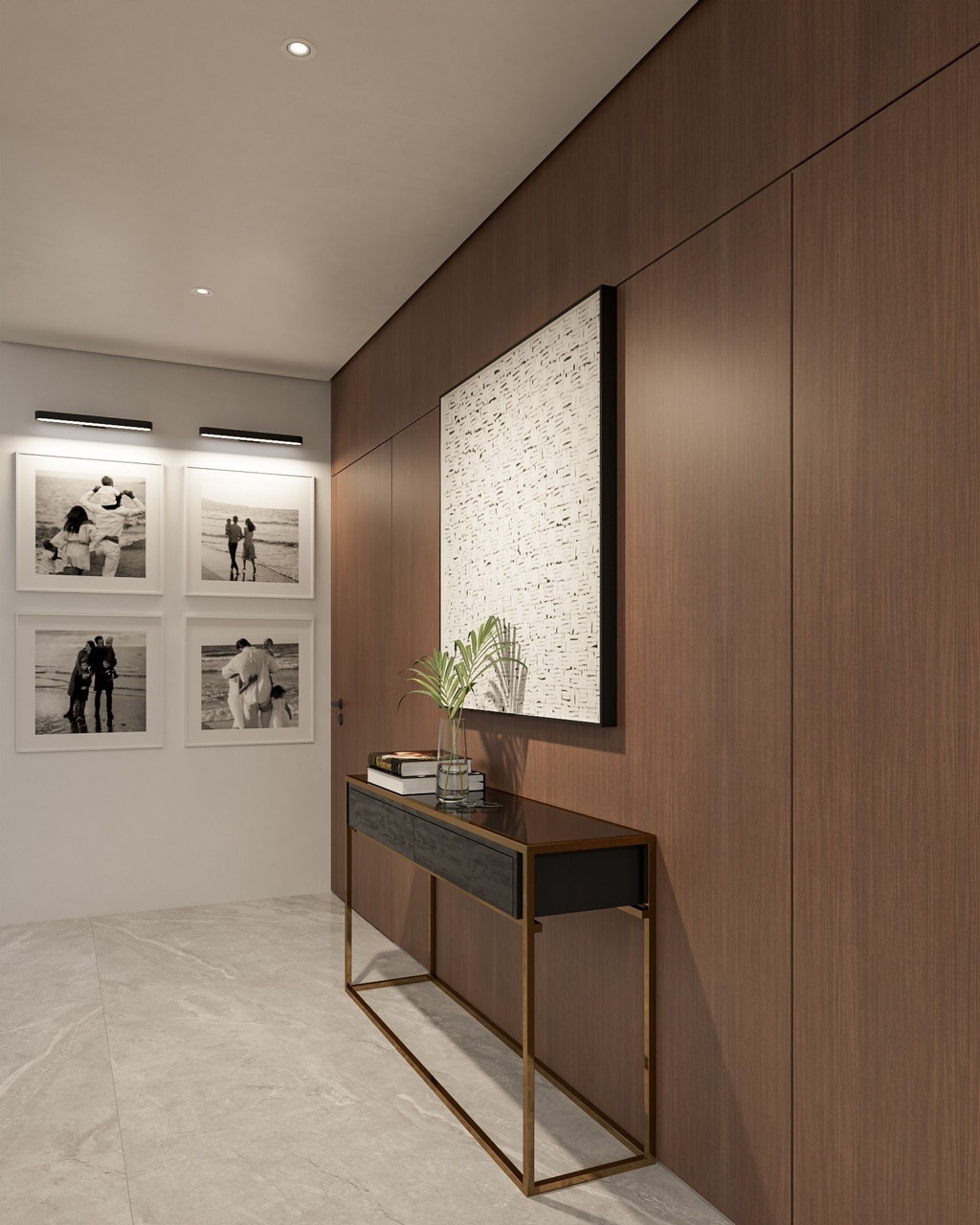 Lobby 3D Design of Gia Khang Villa Interior Design Modern Style | NTDecor