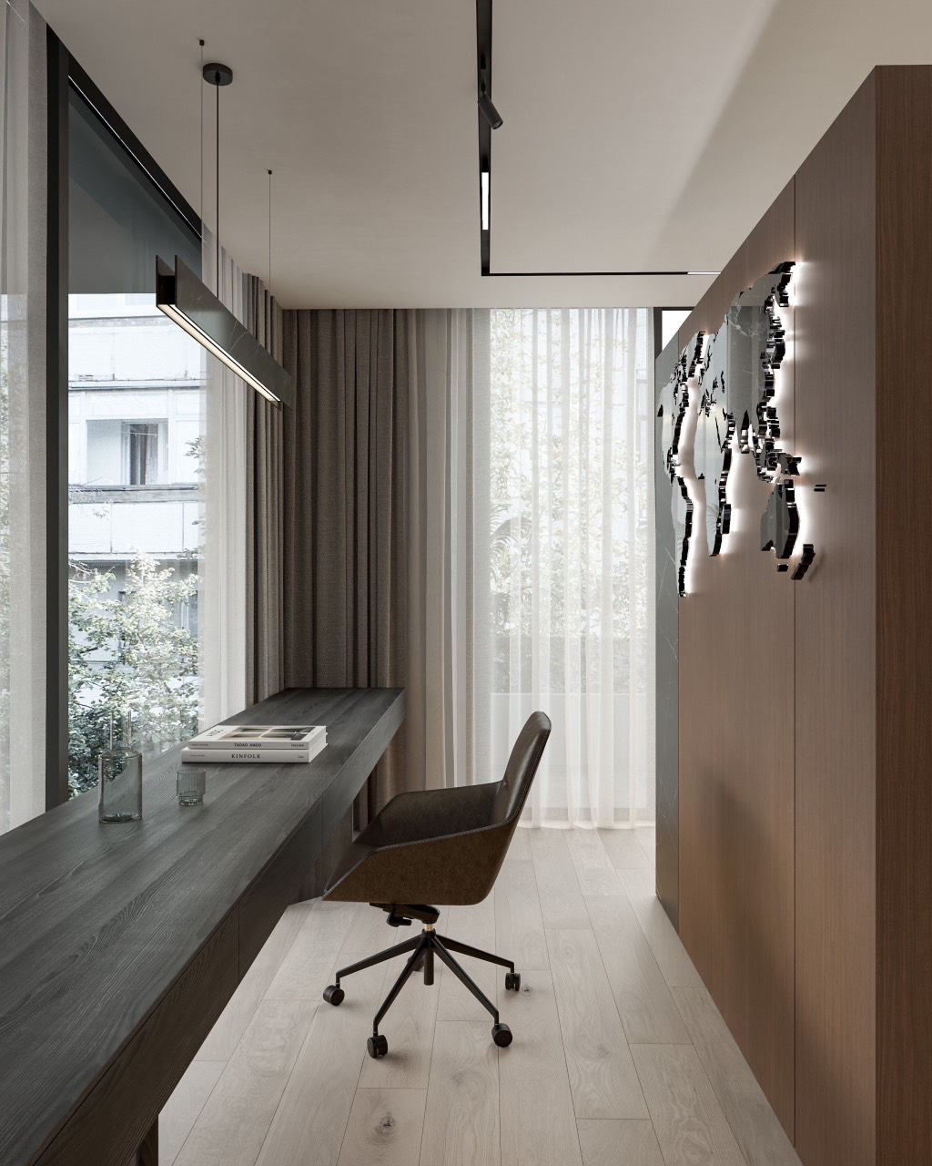 Makeup Table 3D Design of Gia Khang Villa Interior Design Modern Style | NTDecor