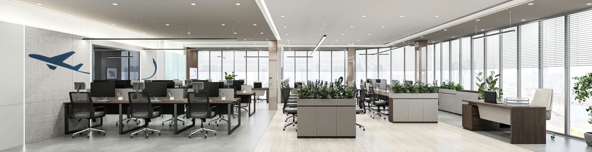 Work Place 3D Design of INTERLINK Office | NTDecor