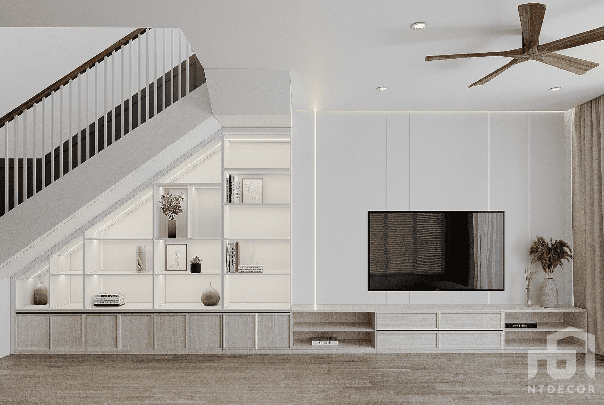 Living Room 3D Design of Daniel's House Interior Design Modern Style | NTDecor