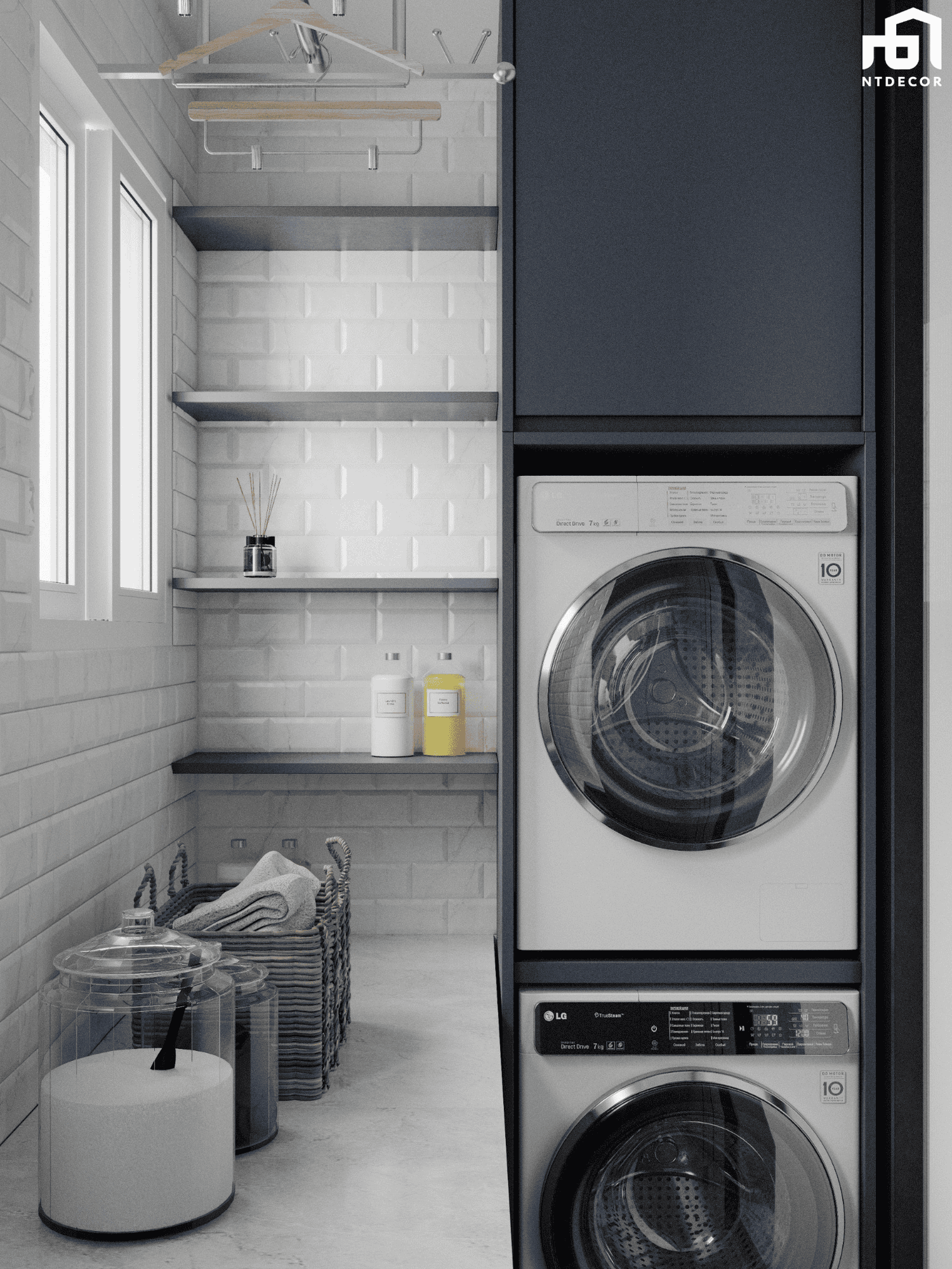 Laundry Room 3D Design of Xi Riverview Palace Interior Design Modern Style | NTDecor