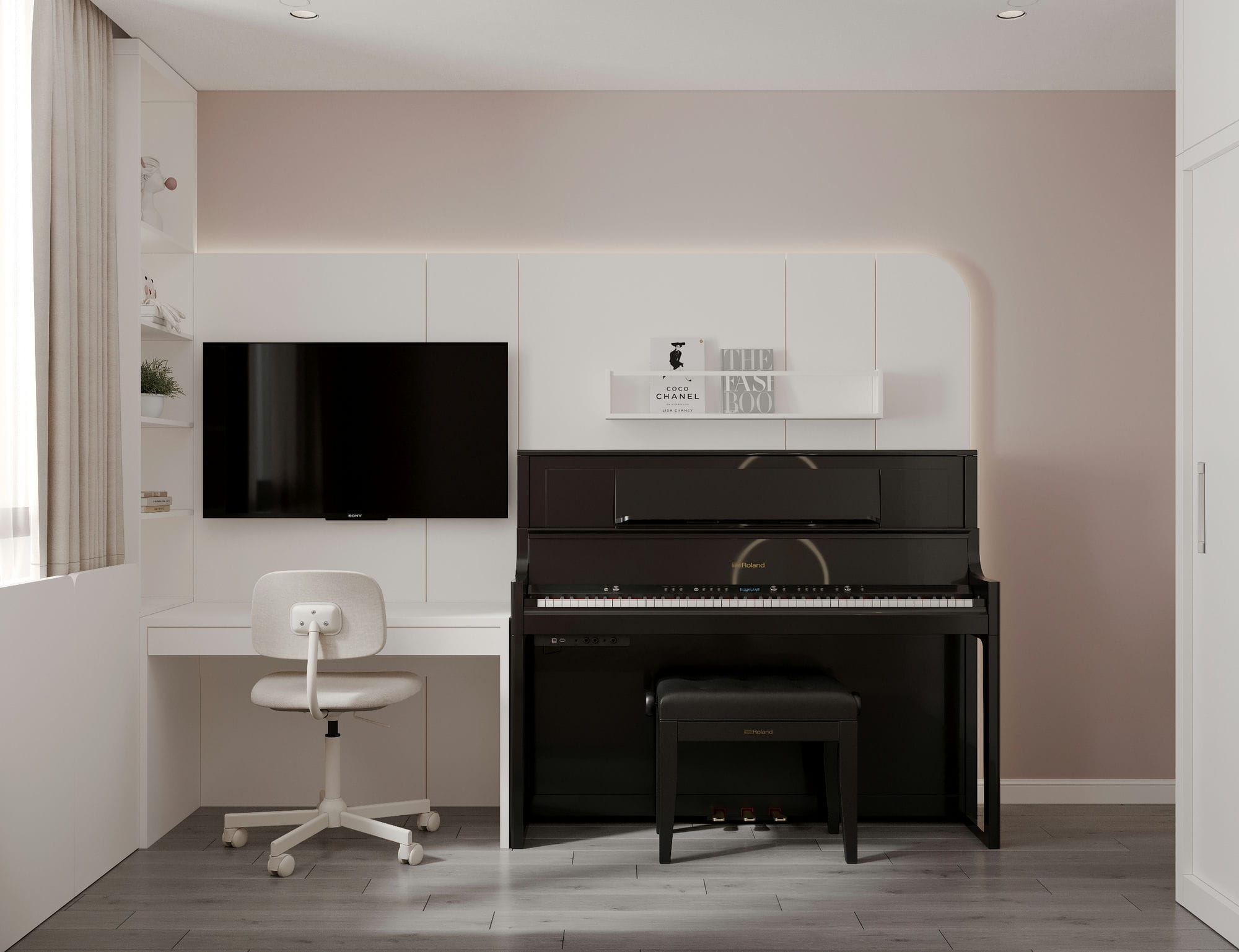 Girl's Bedroom 3D Design of Vinhomes Apartment | NTDecor