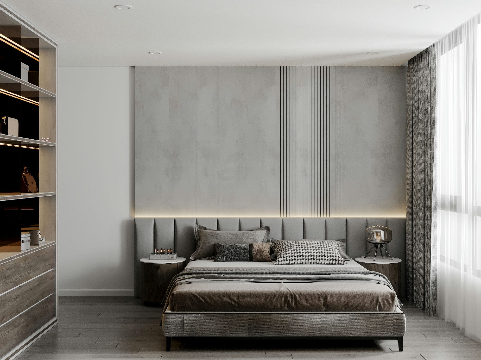 Master Bedroom 3D Design of Vinhomes Apartment | NTDecor