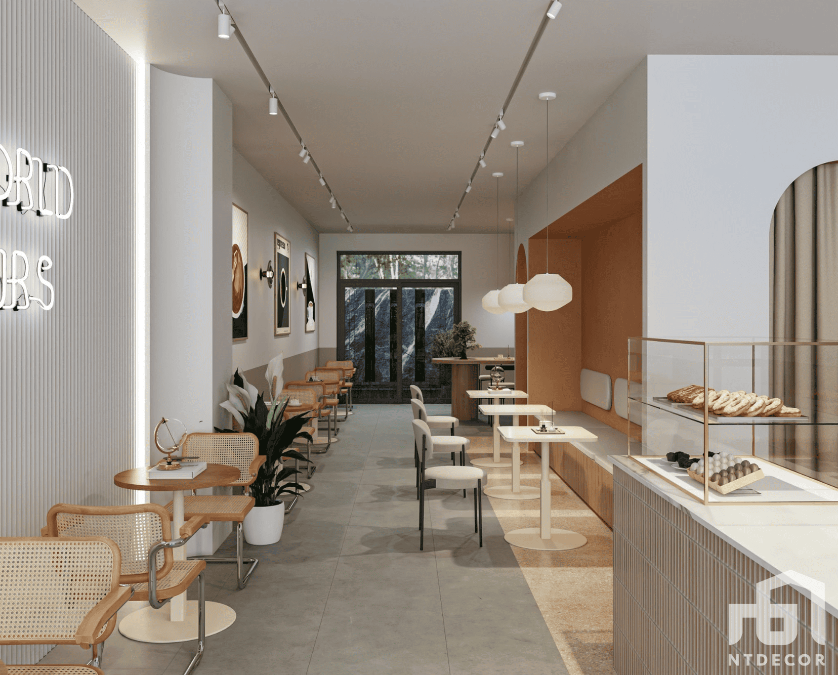 Sitting Area 3D Design of Thanh Phuong's Coffee Interior Design Modern Style | NTDecor