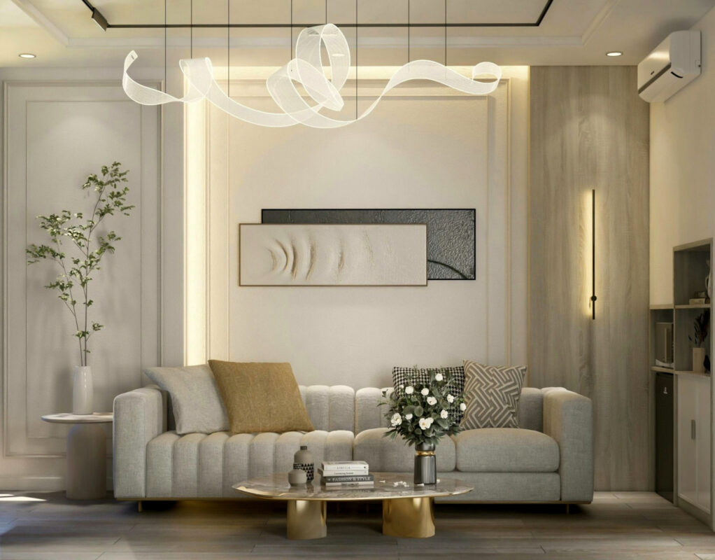 Avatar Living Room 3D Design of Van An's House Interior Design Modern Style | NTDecor