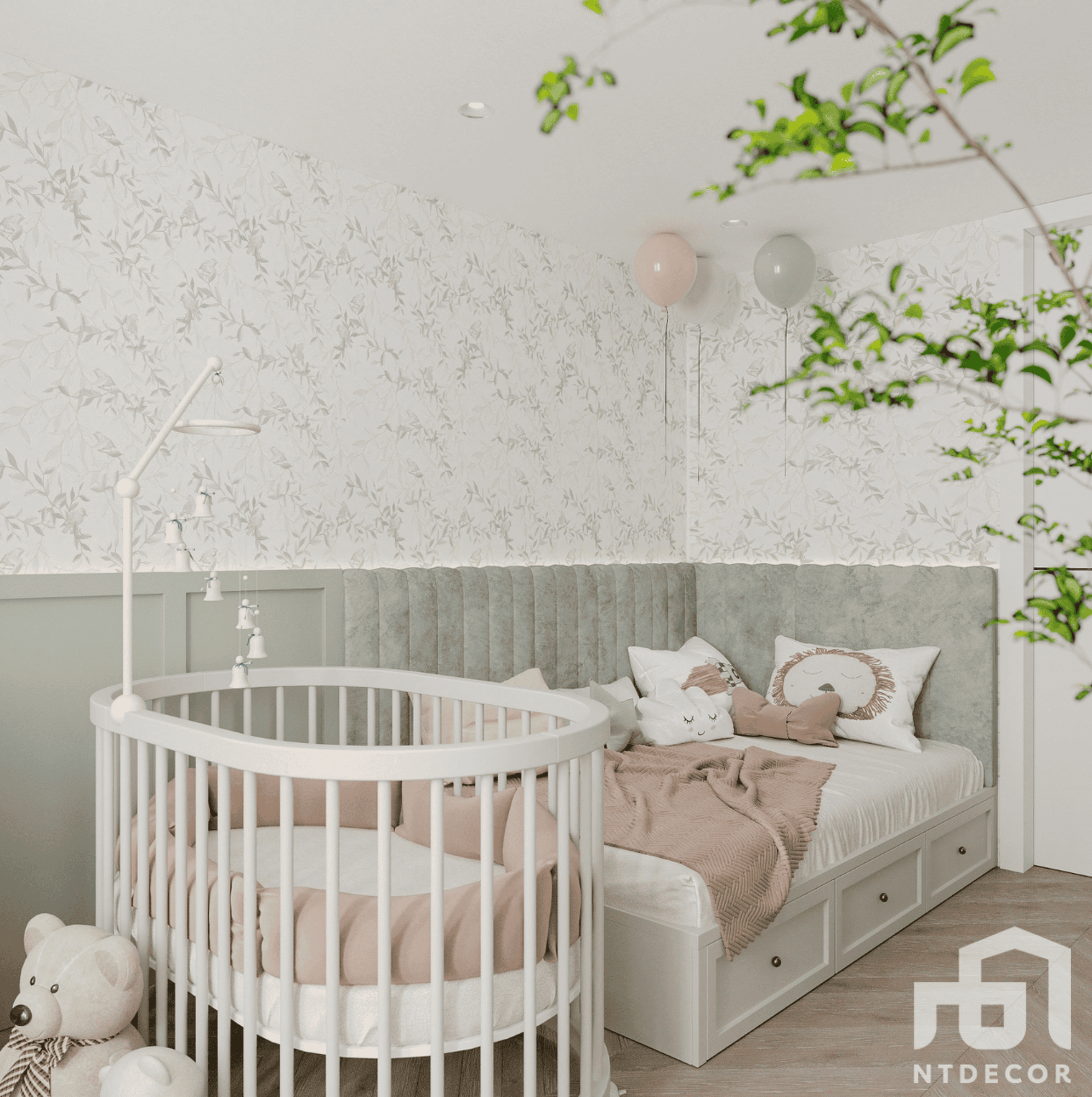 Baby Bedroom 3D Design of The Lancaster Building Interior Design Modern Style | NTDecor