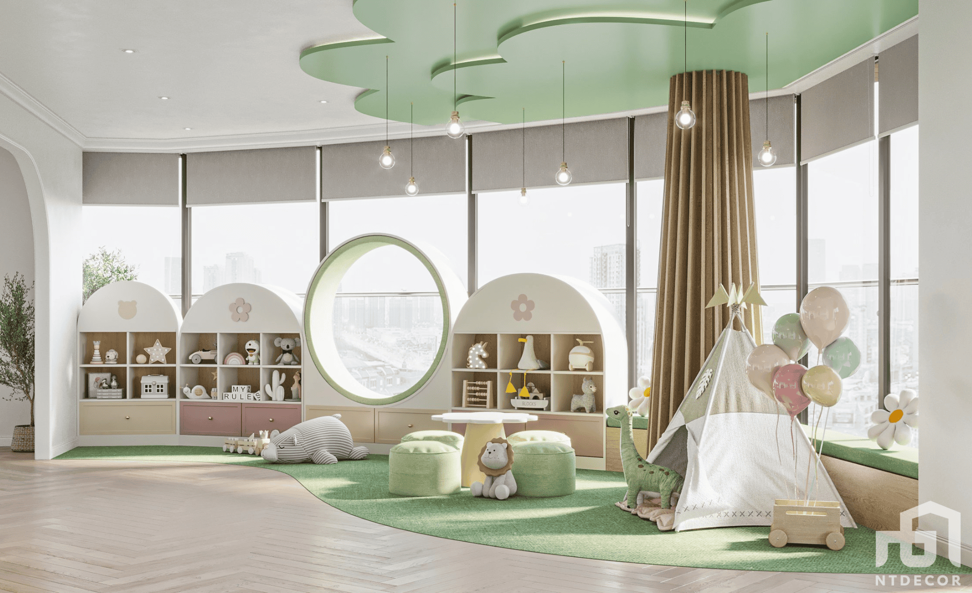 Children's Playroom 3D Design of The Lancaster Building Interior Design Modern Style | NTDecor