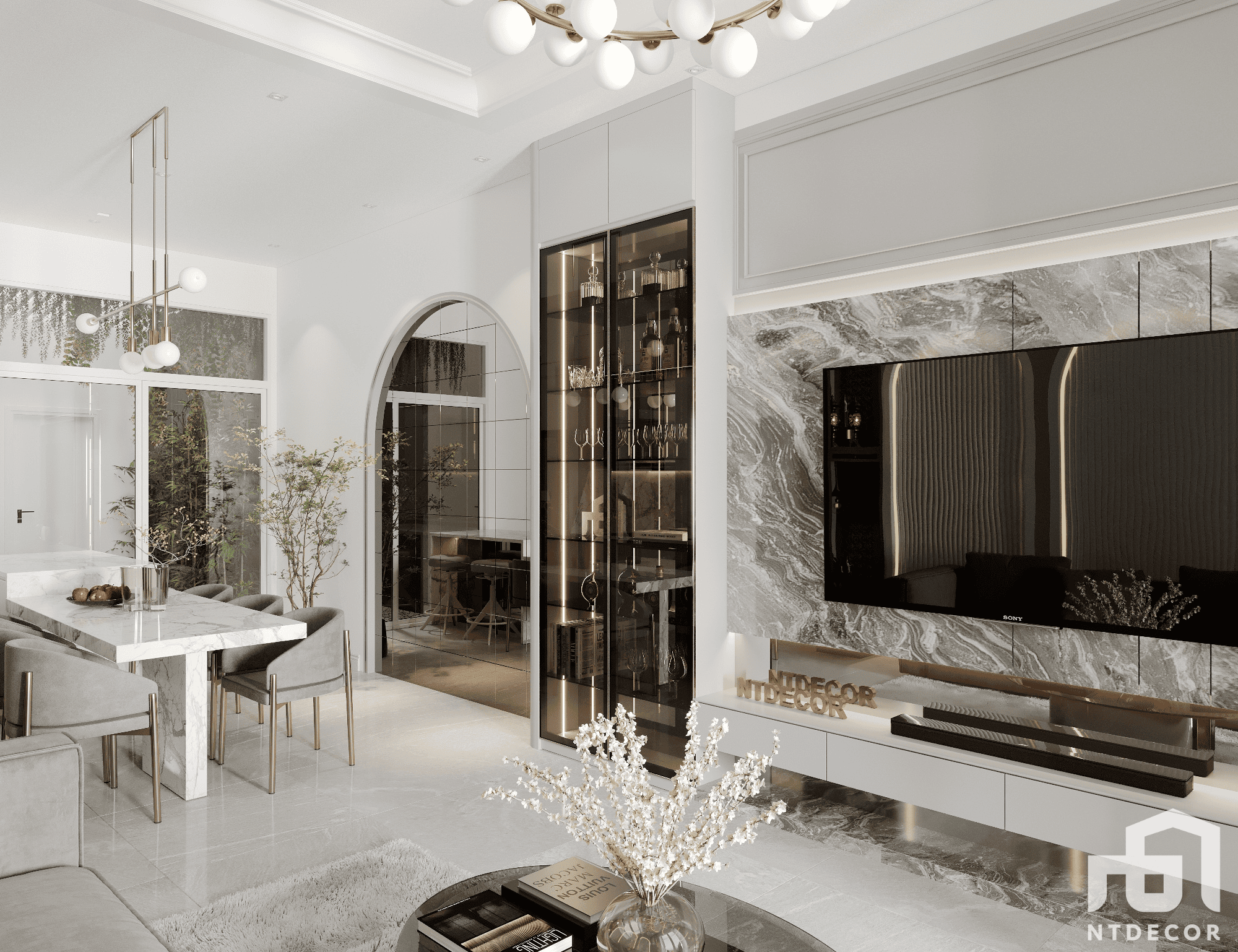 Living Room 3D Design of Vi's House Interior Design Modern Style