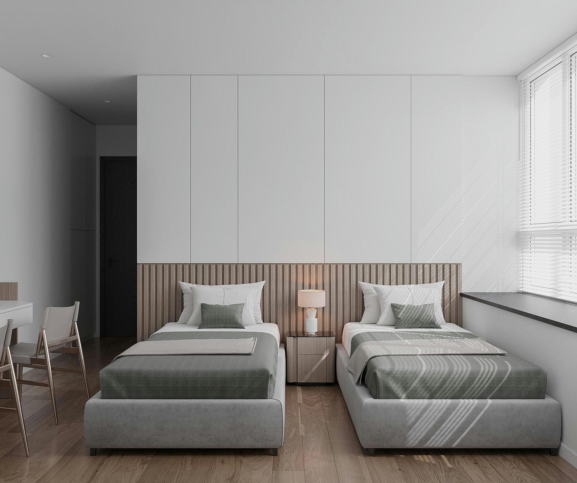 Double Bedroom 3D Design Of Mr Khoi's House Interior Design Modern Style | NTDecor