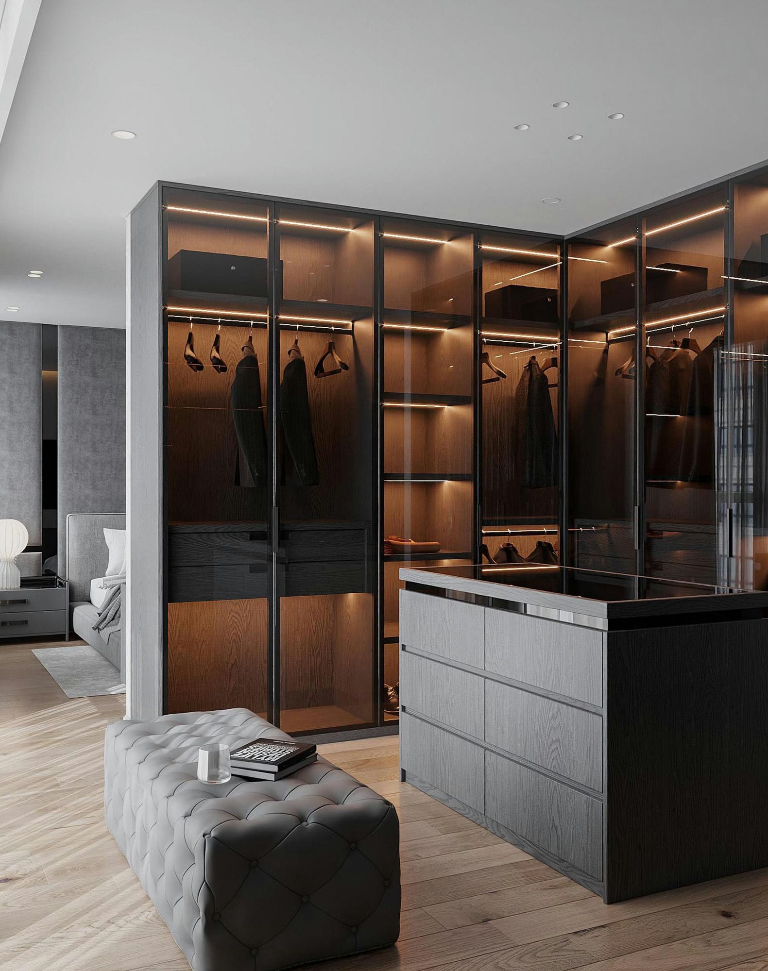 Dressing Room 3D Design Of Mr Khoi's House Interior Design Modern Style | NTDecor