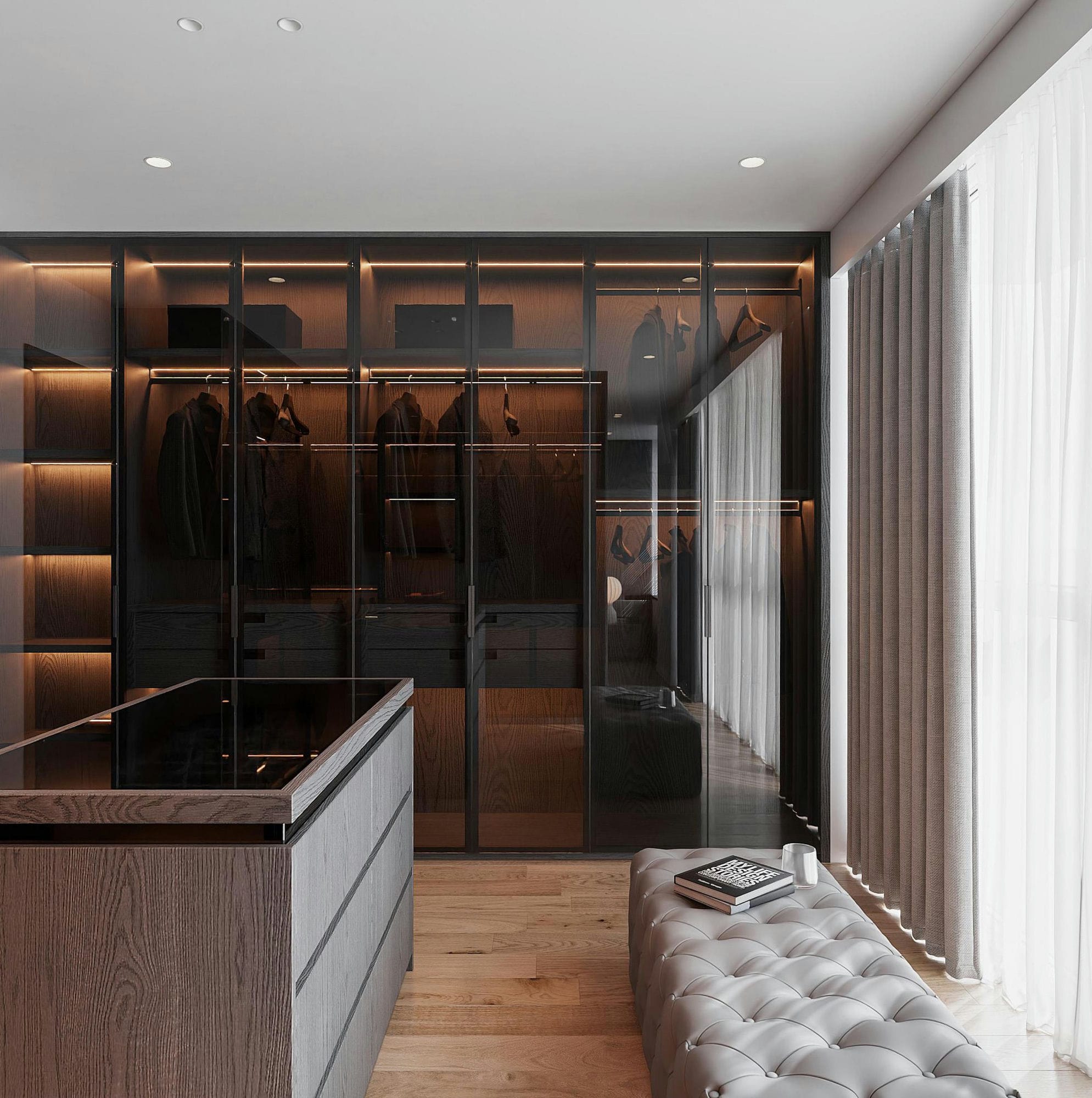 Dressing Room 3D Design Of Mr Khoi's House Interior Design Modern Style | NTDecor